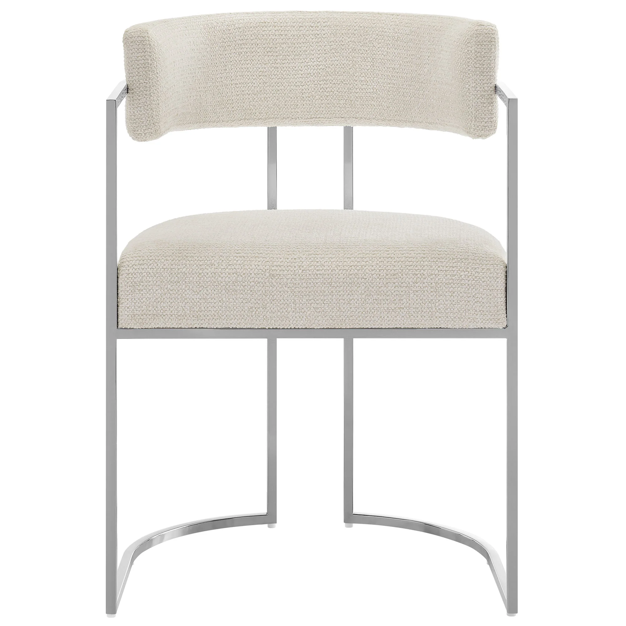 Huron Curved Back Fabric and Metal Dining Accent Chair by Modway - Image 5