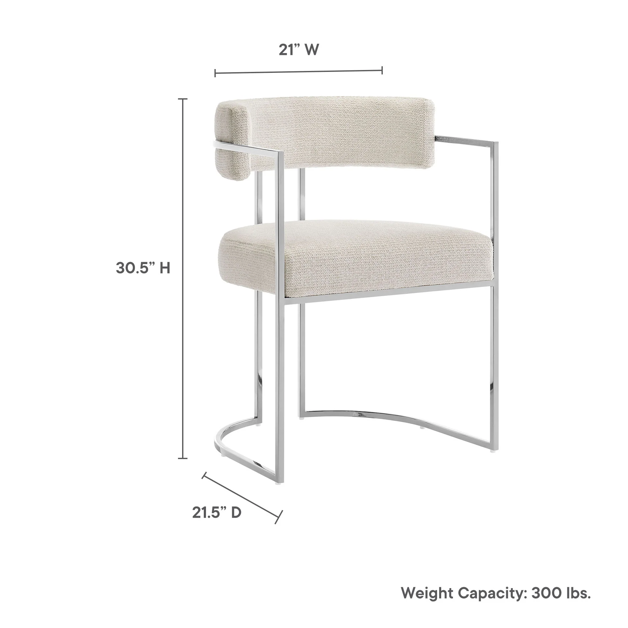 Huron Curved Back Fabric and Metal Dining Accent Chair by Modway - Image 9