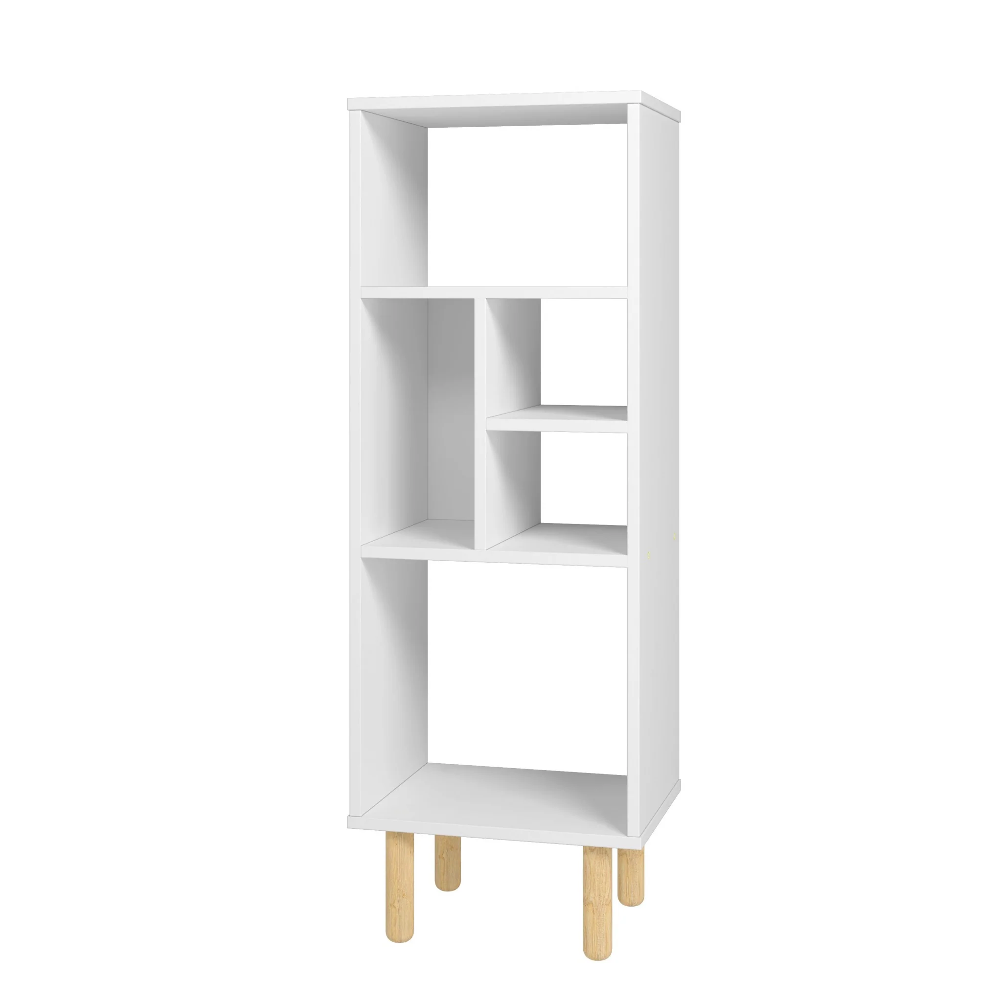 Iko 43" White Modern Abstract Open Shelving Unit By Homeroots - Image 2