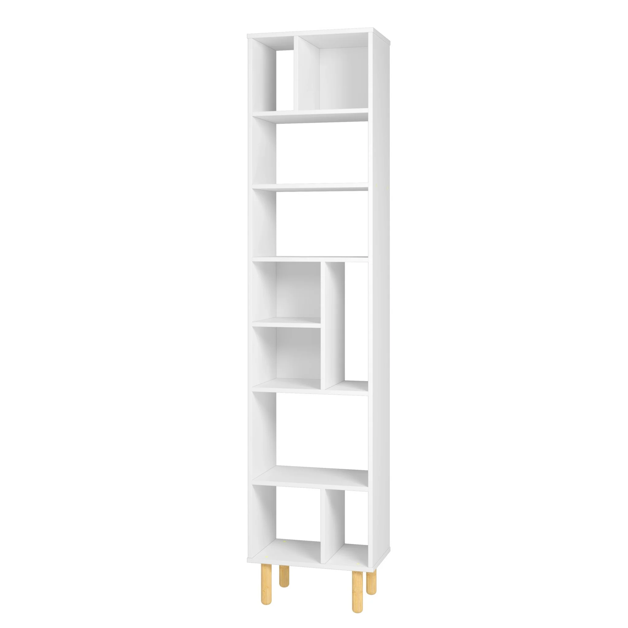 Iko 78" White Modern Abstract Open Shelving Unit By Homeroots - Image 2