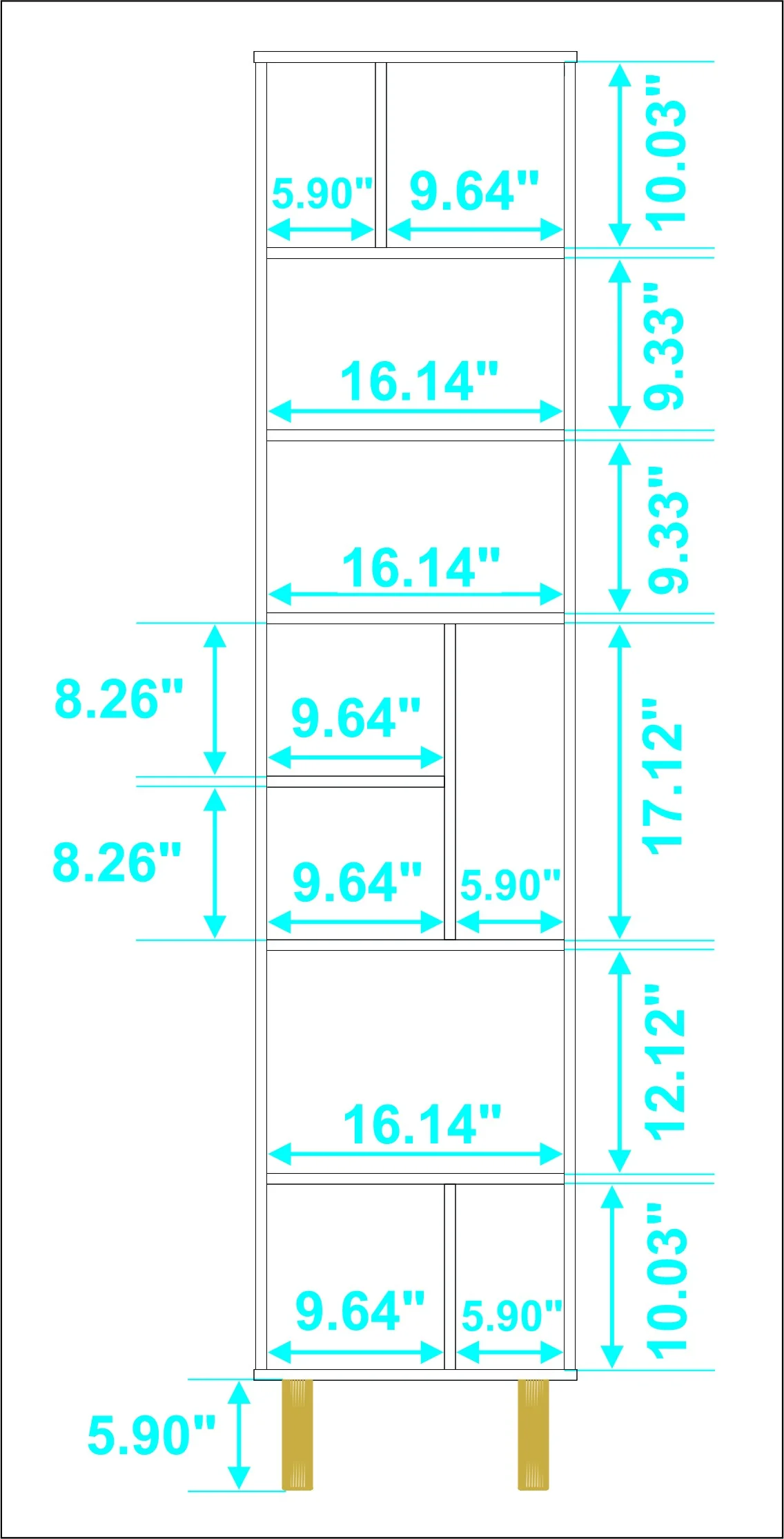 Iko 78" White Modern Abstract Open Shelving Unit By Homeroots - Image 5