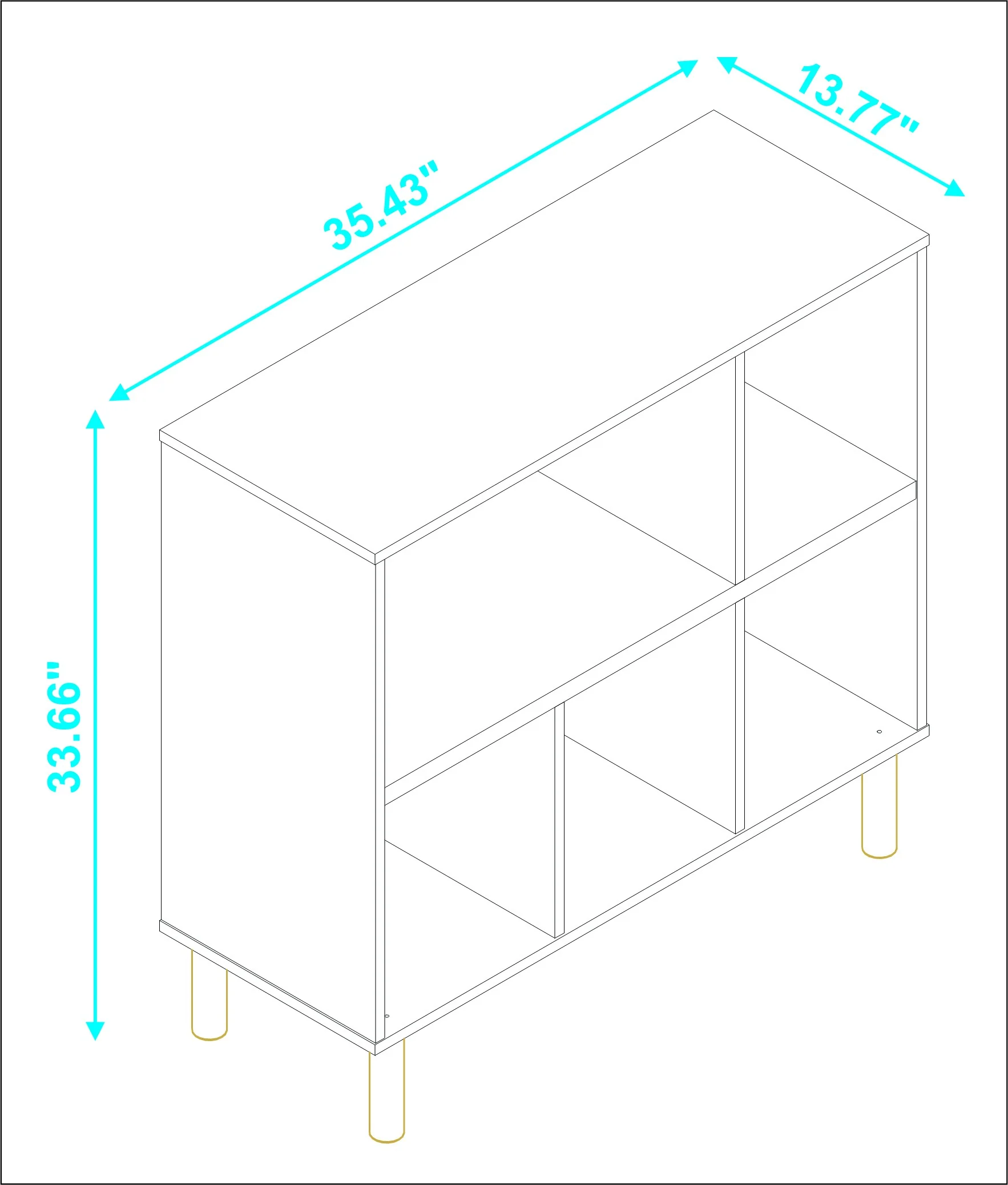 Iko White Open Cubbie Shelving Unit By Homeroots - Image 4