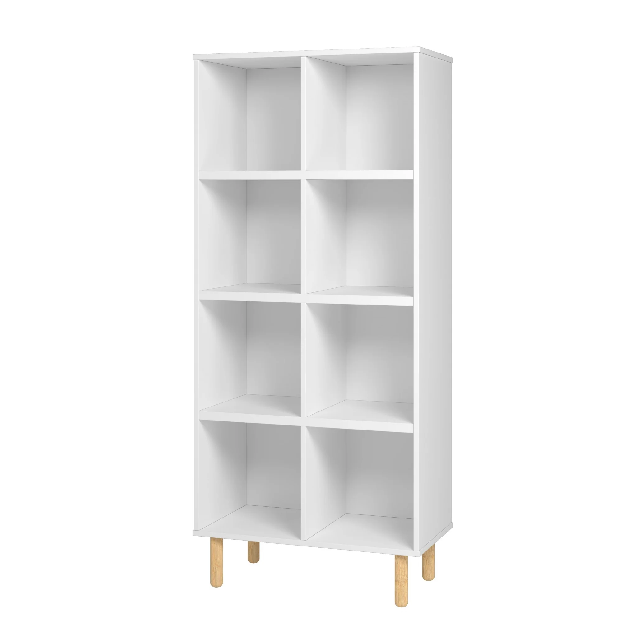 Iko White Tall Vertical Eight Cubbie Shelving Unit By Homeroots - Image 2