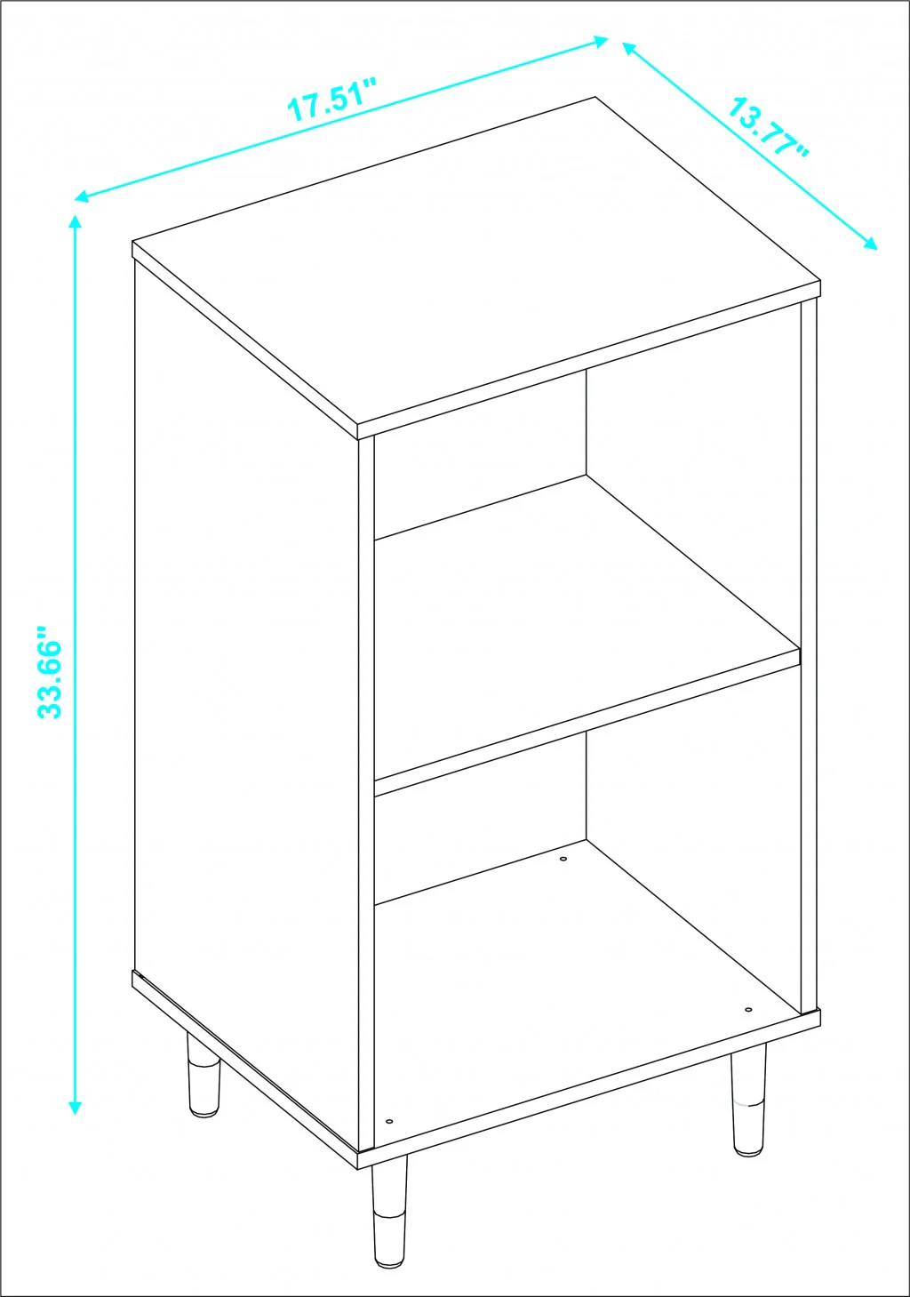 Iko White Two Cubbie Open Shelving Unit By Homeroots - Image 4