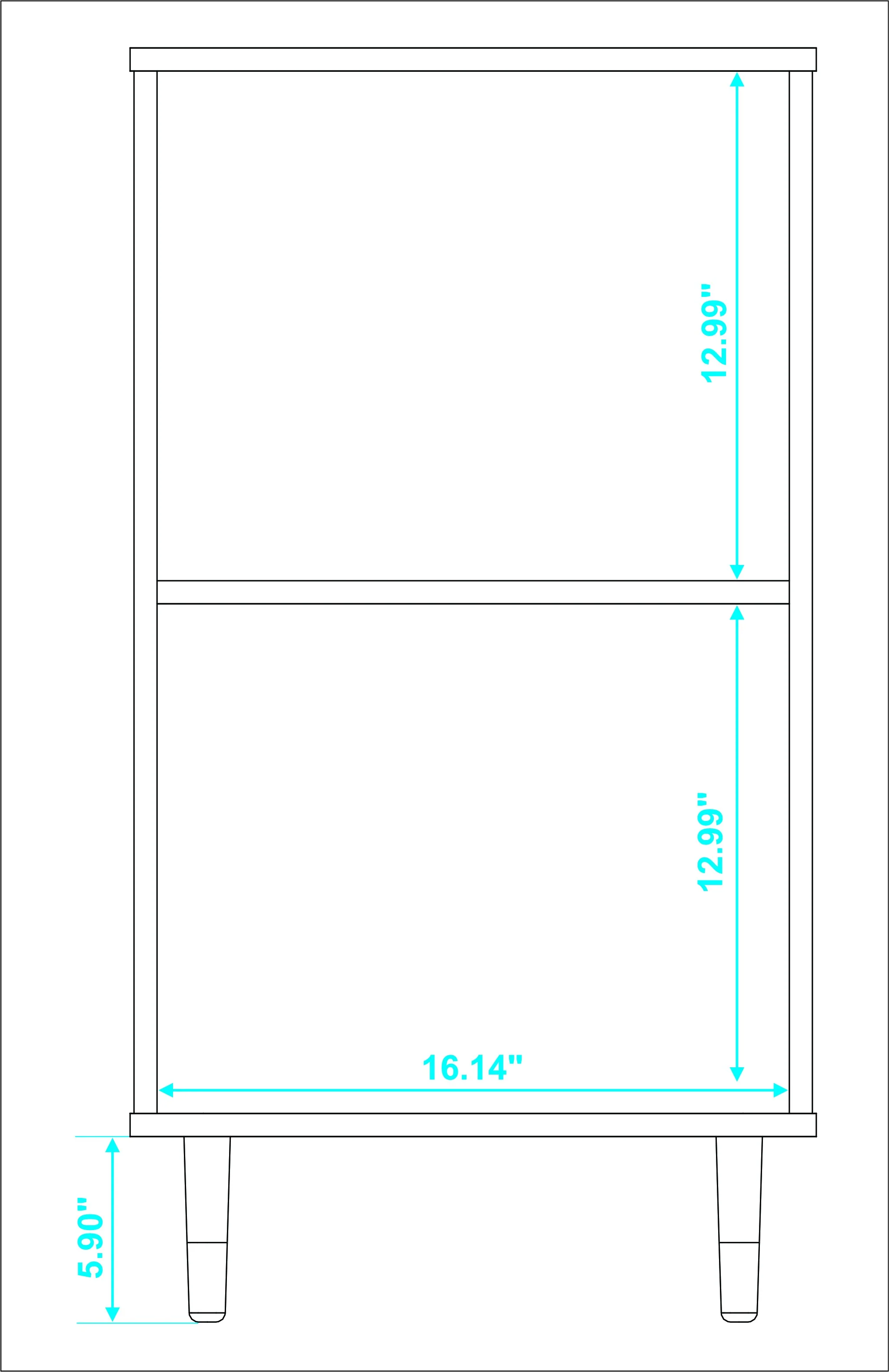 Iko White Two Cubbie Open Shelving Unit By Homeroots - Image 5