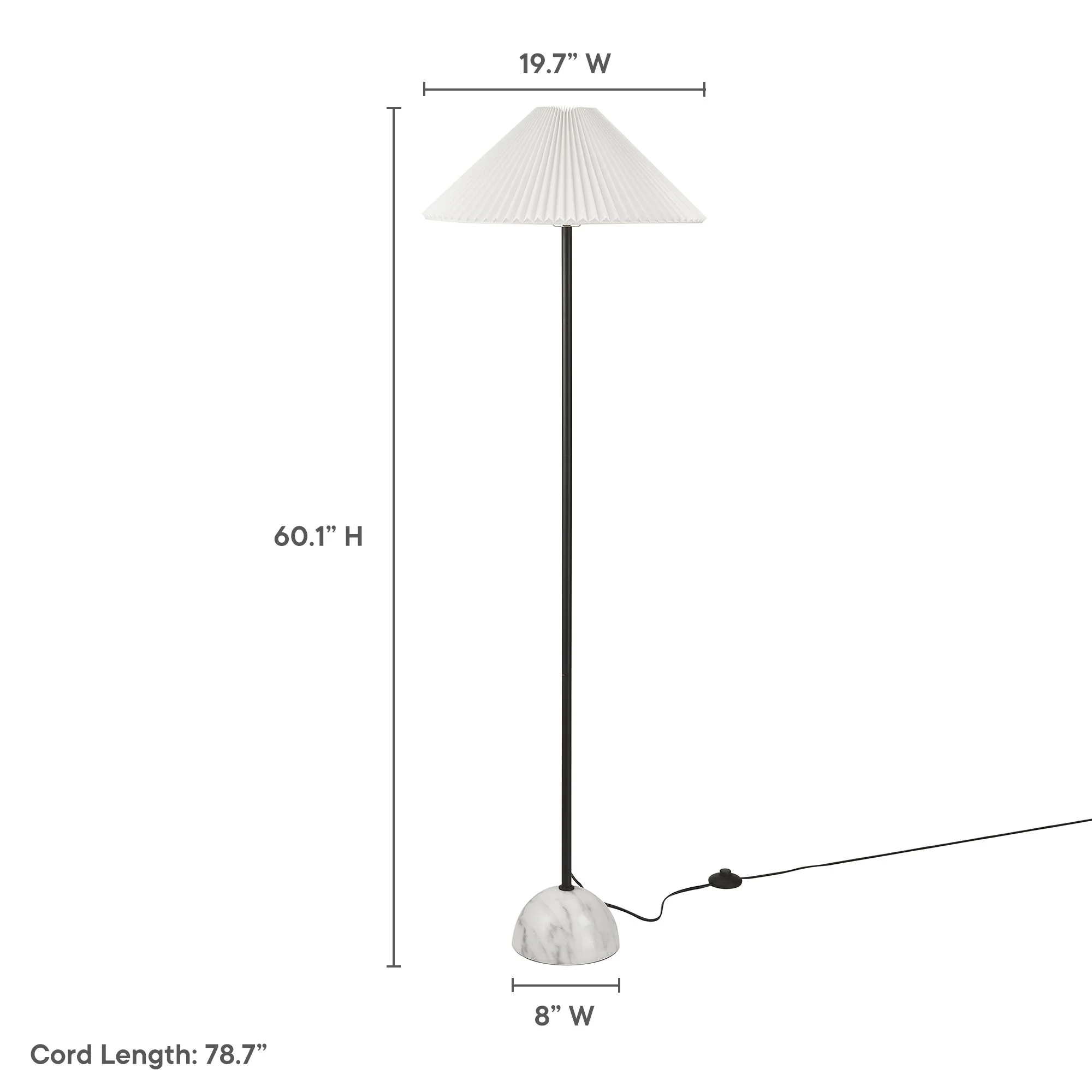 Illusion Marble Dome Floor Lamp by Modway - Image 10