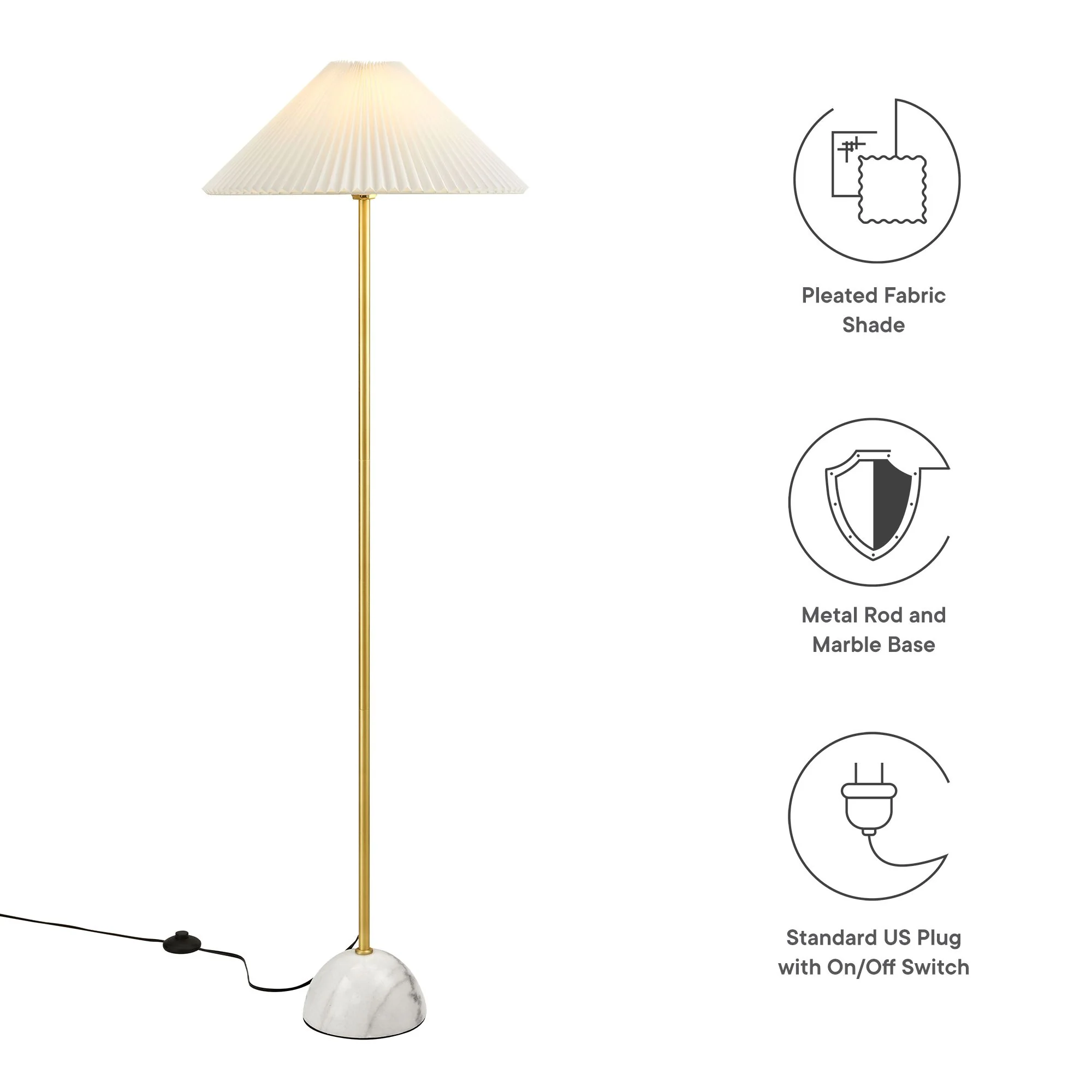 Illusion Marble Dome Floor Lamp by Modway - Image 18