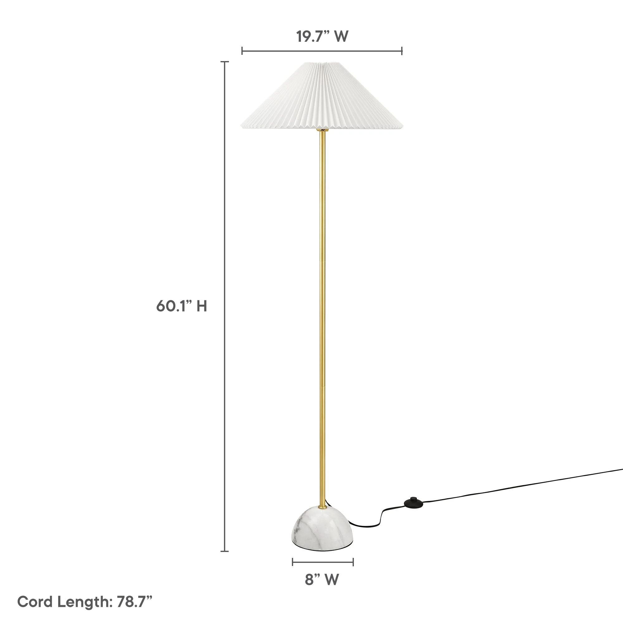 Illusion Marble Dome Floor Lamp by Modway - Image 20