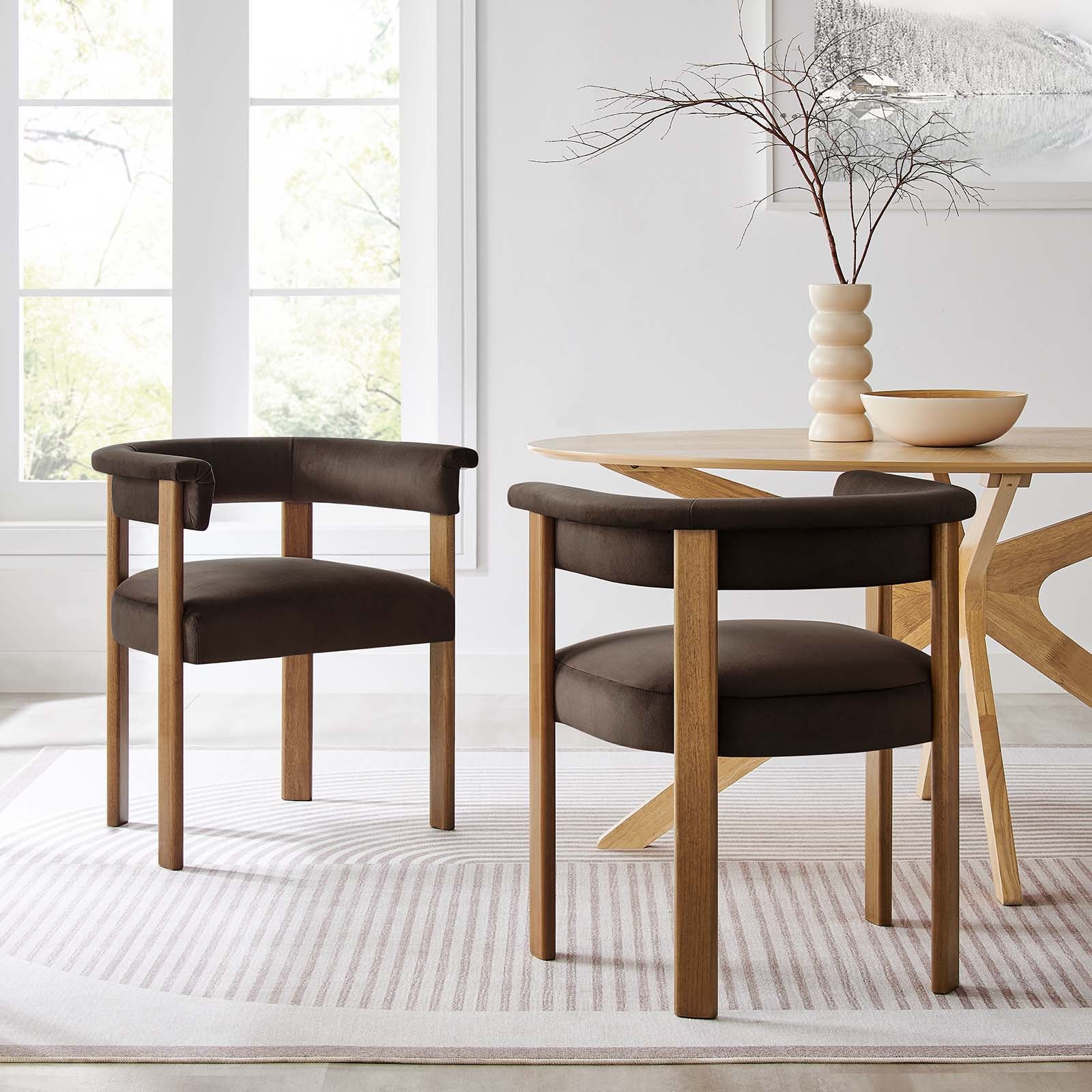 Imogen Performance Velvet Barrel Dining Chairs - Set of 2 By Modway - EEI-6775 - Image 13