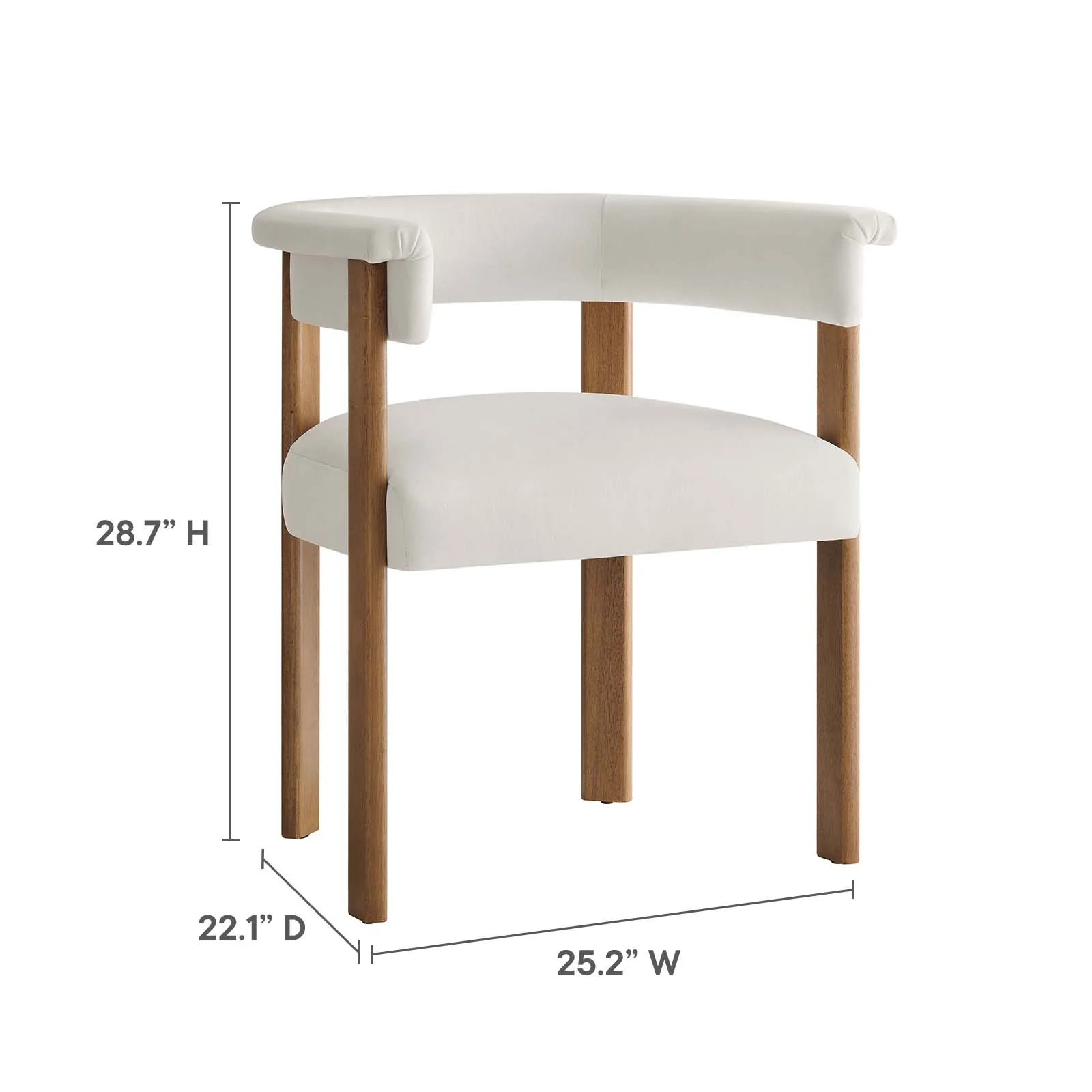 Imogen Performance Velvet Barrel Dining Chairs - Set of 2 By Modway - EEI-6775 - Image 9