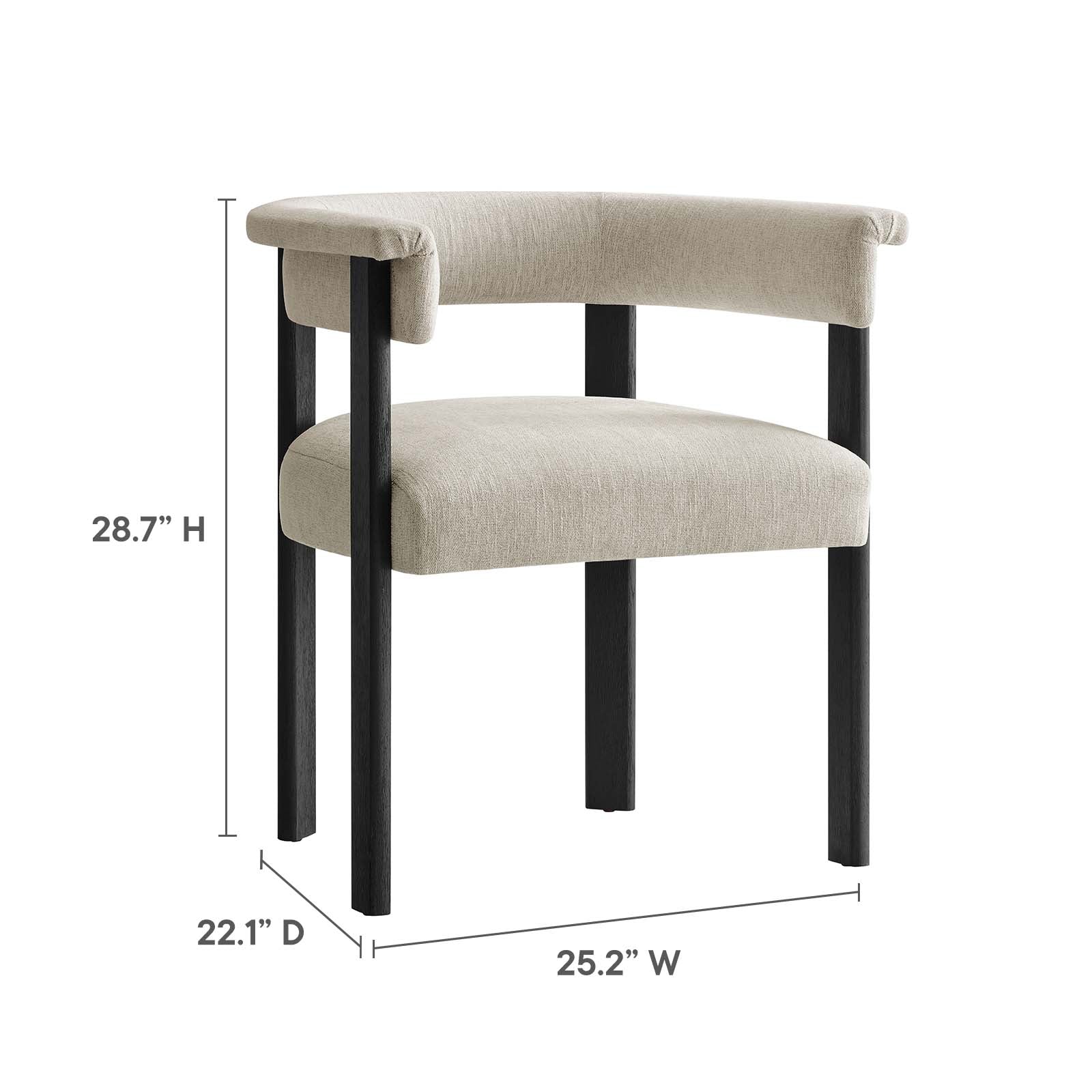 Imogen Woven Heathered Fabric Upholstered Barrel Dining Chairs - Set of 2 By Modway - EEI-6776 - Image 19