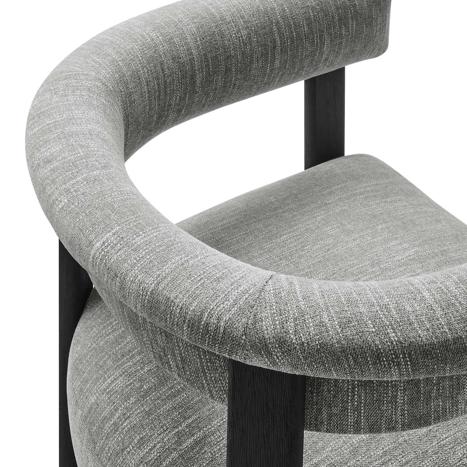 Imogen Woven Heathered Fabric Upholstered Barrel Dining Chairs - Set of 2 By Modway - EEI-6776 - Image 8