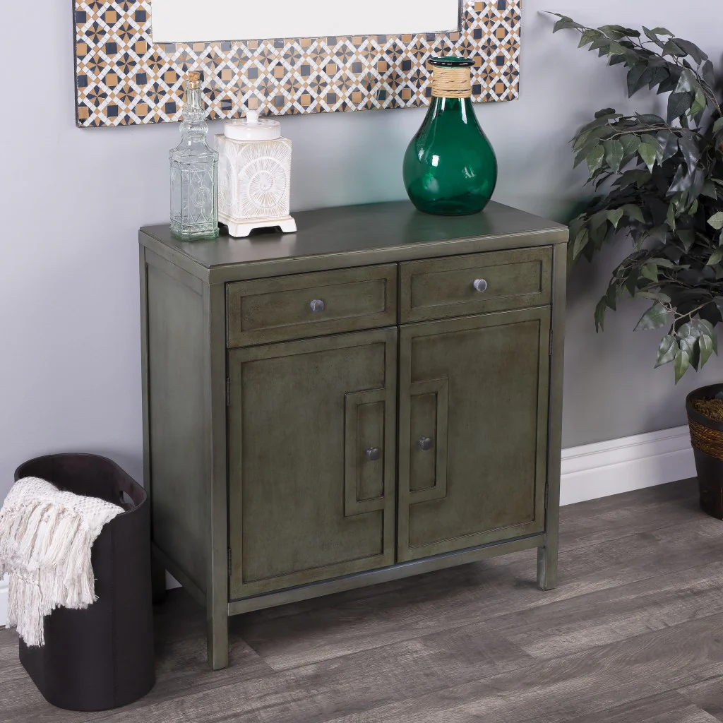 Imperial Green Console Cabinet By Homeroots - Image 2