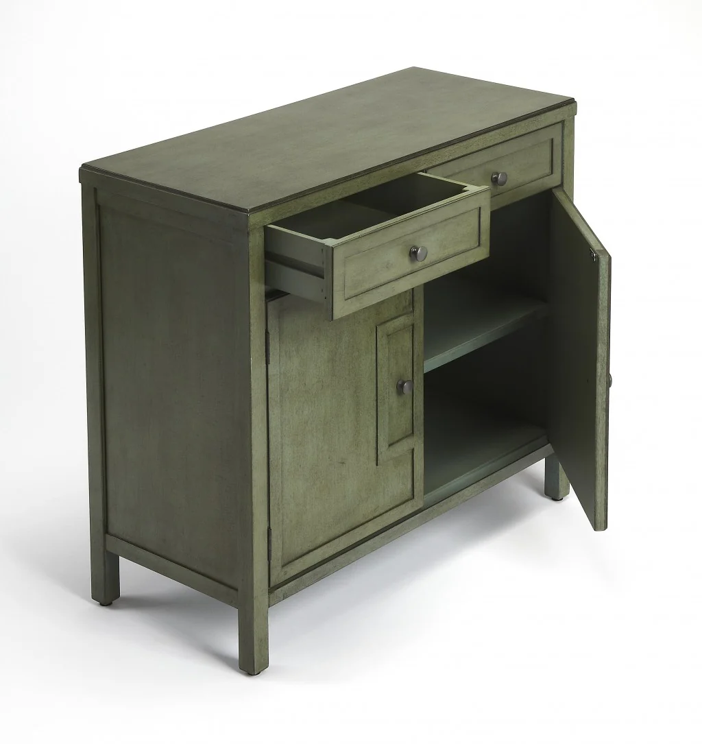 Imperial Green Console Cabinet By Homeroots - Image 3