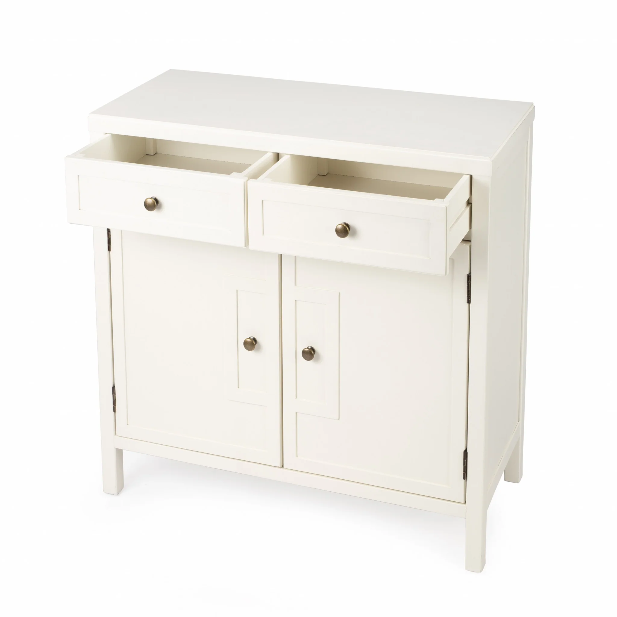 Imperial White Console Cabinet By Homeroots - Image 2