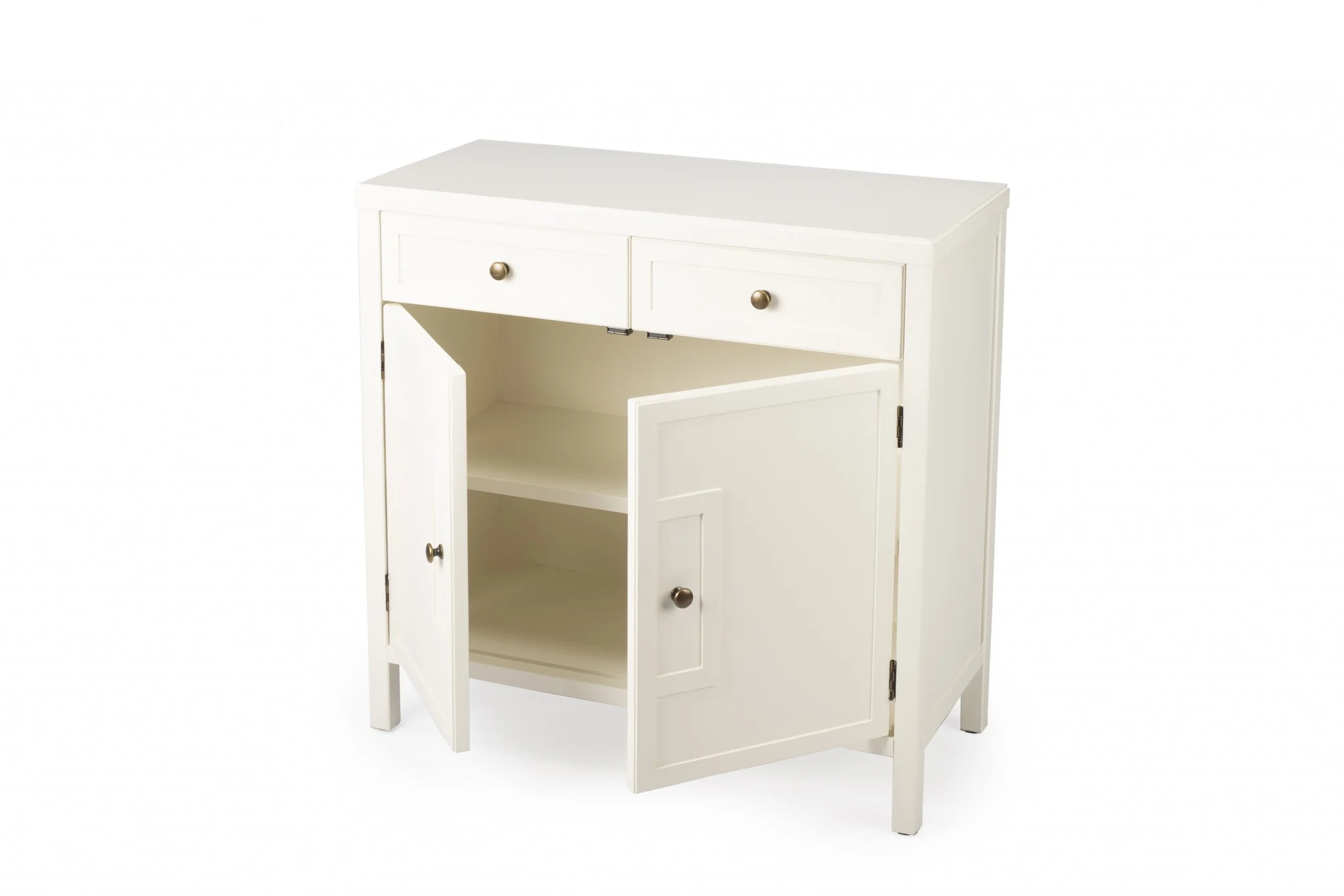 Imperial White Console Cabinet By Homeroots - Image 3