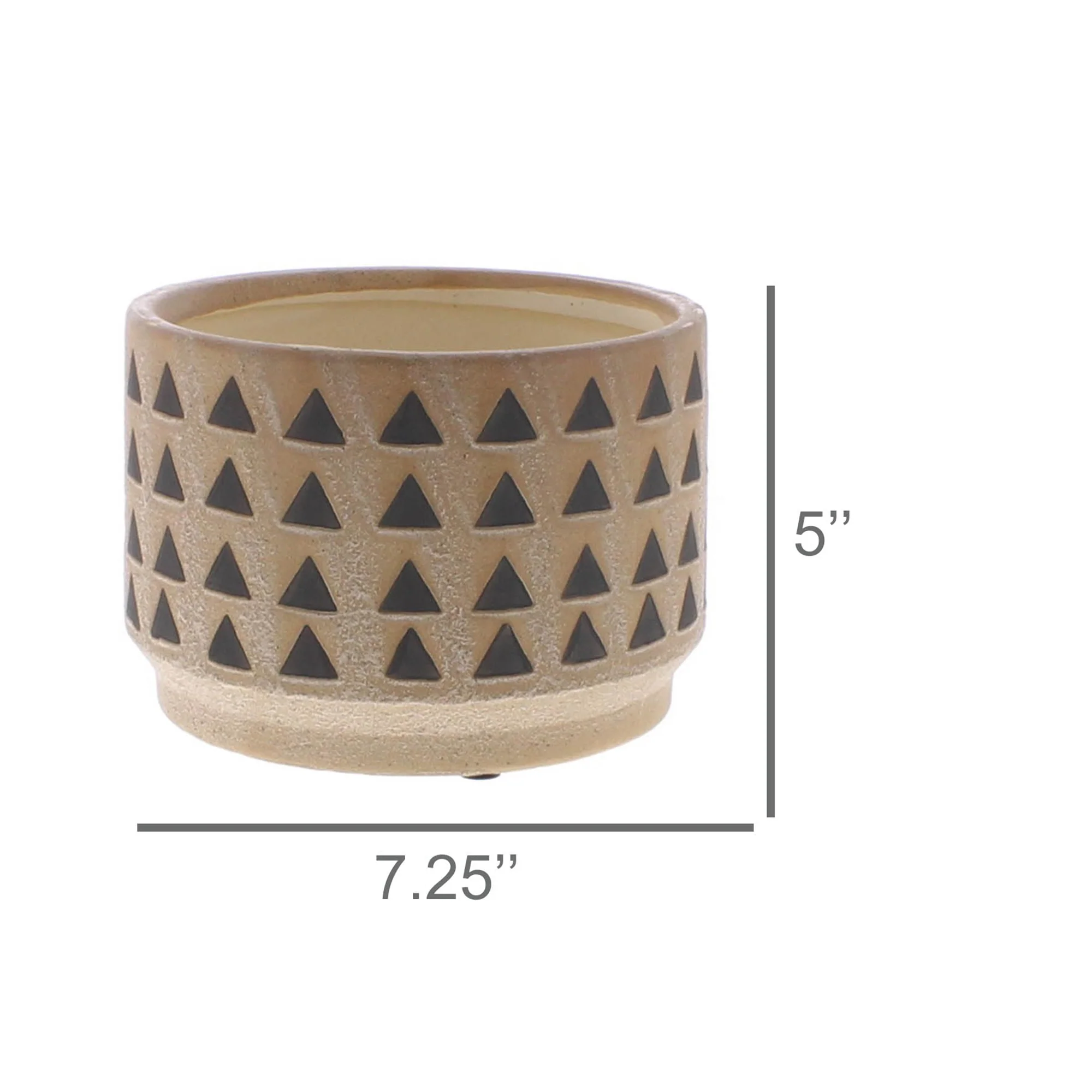 Inca Cachepot, Ceramic - Large - Terra Cotta Set Of 2 By HomArt - Image 3
