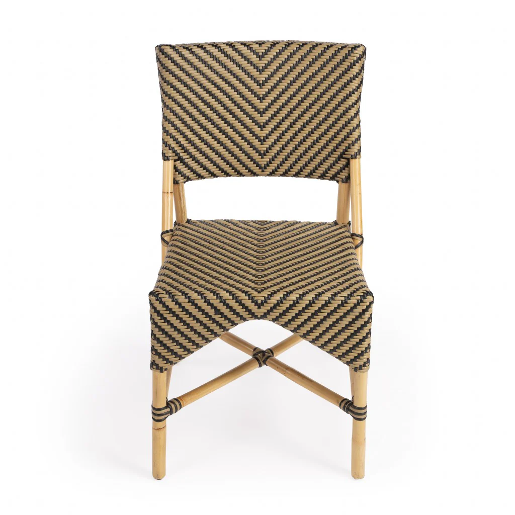 Indoor Outdoor Zig Zag Rattan Dining Chair By Homeroots - Image 2
