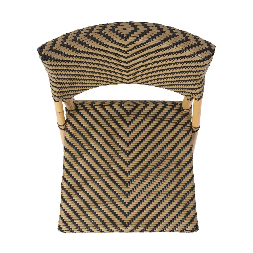 Indoor Outdoor Zig Zag Rattan Dining Chair By Homeroots - Image 3