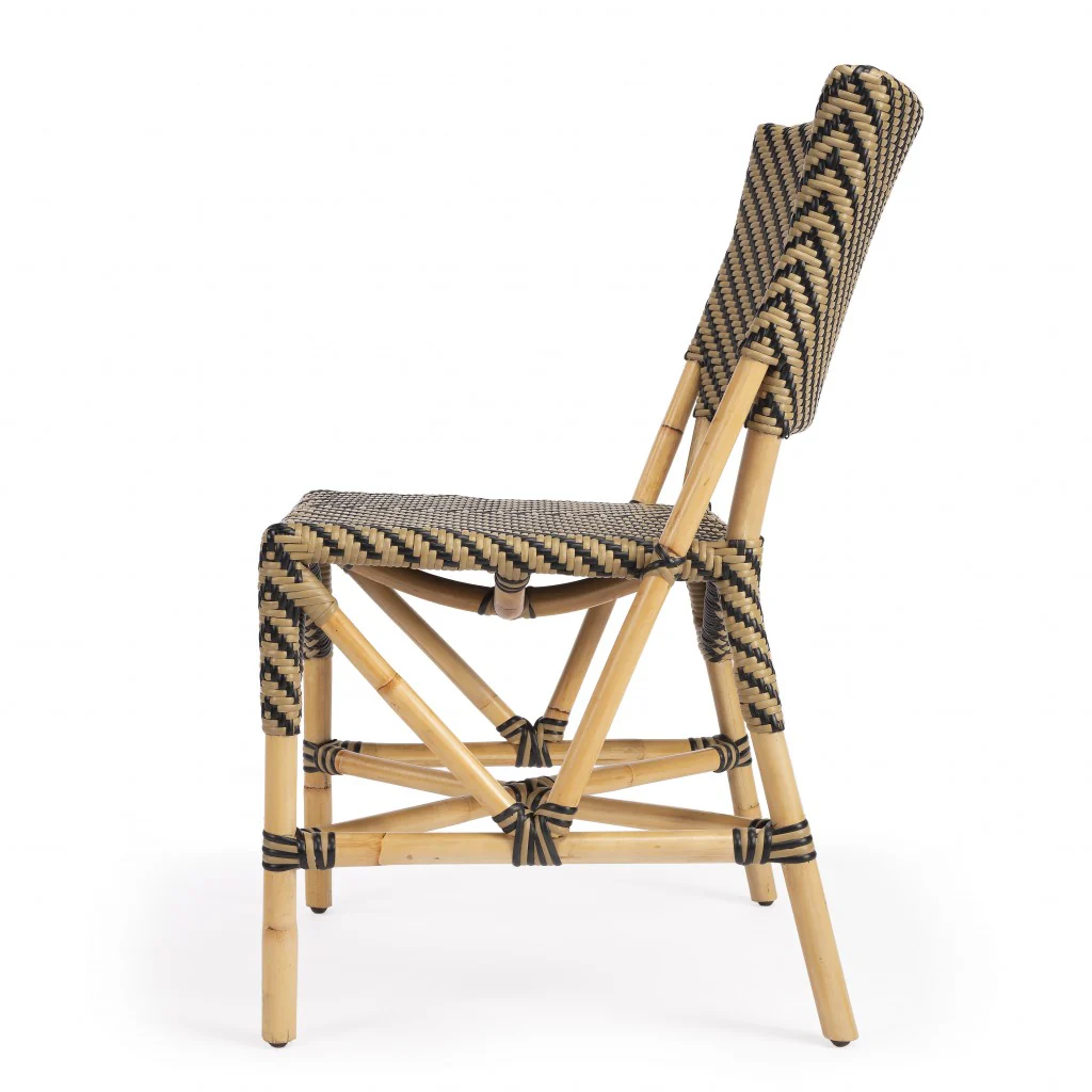 Indoor Outdoor Zig Zag Rattan Dining Chair By Homeroots - Image 4