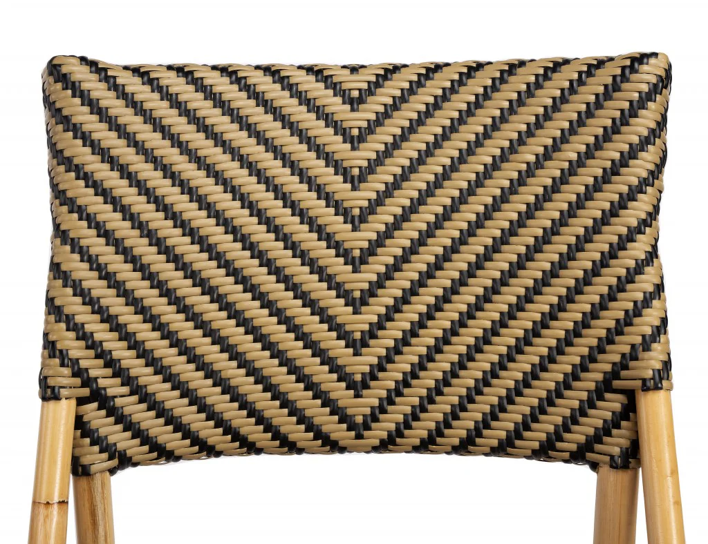 Indoor Outdoor Zig Zag Rattan Dining Chair By Homeroots - Image 5