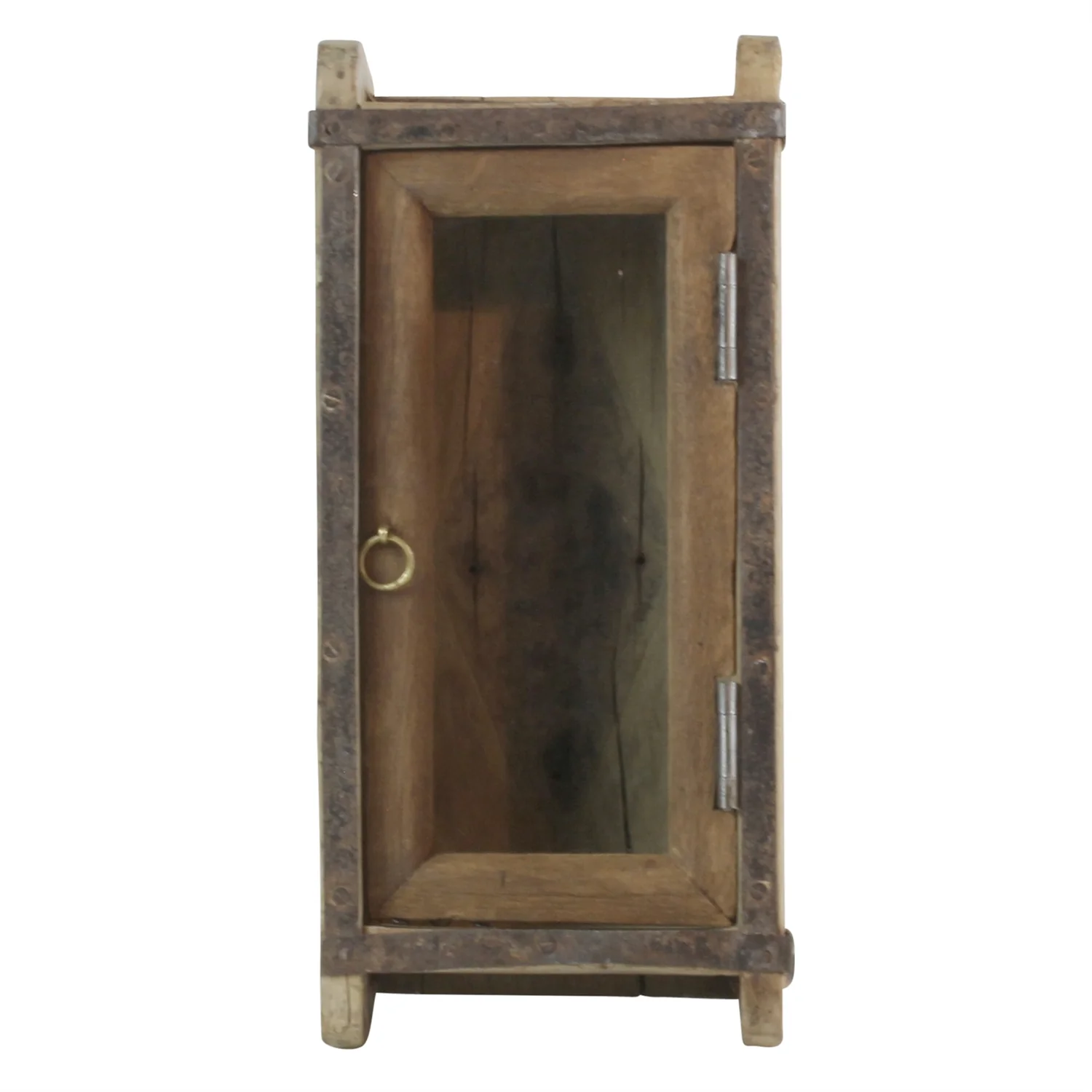 Indus Brick Mold - Cabinet with Glass Door Set Of 2 By HomArt - Image 5