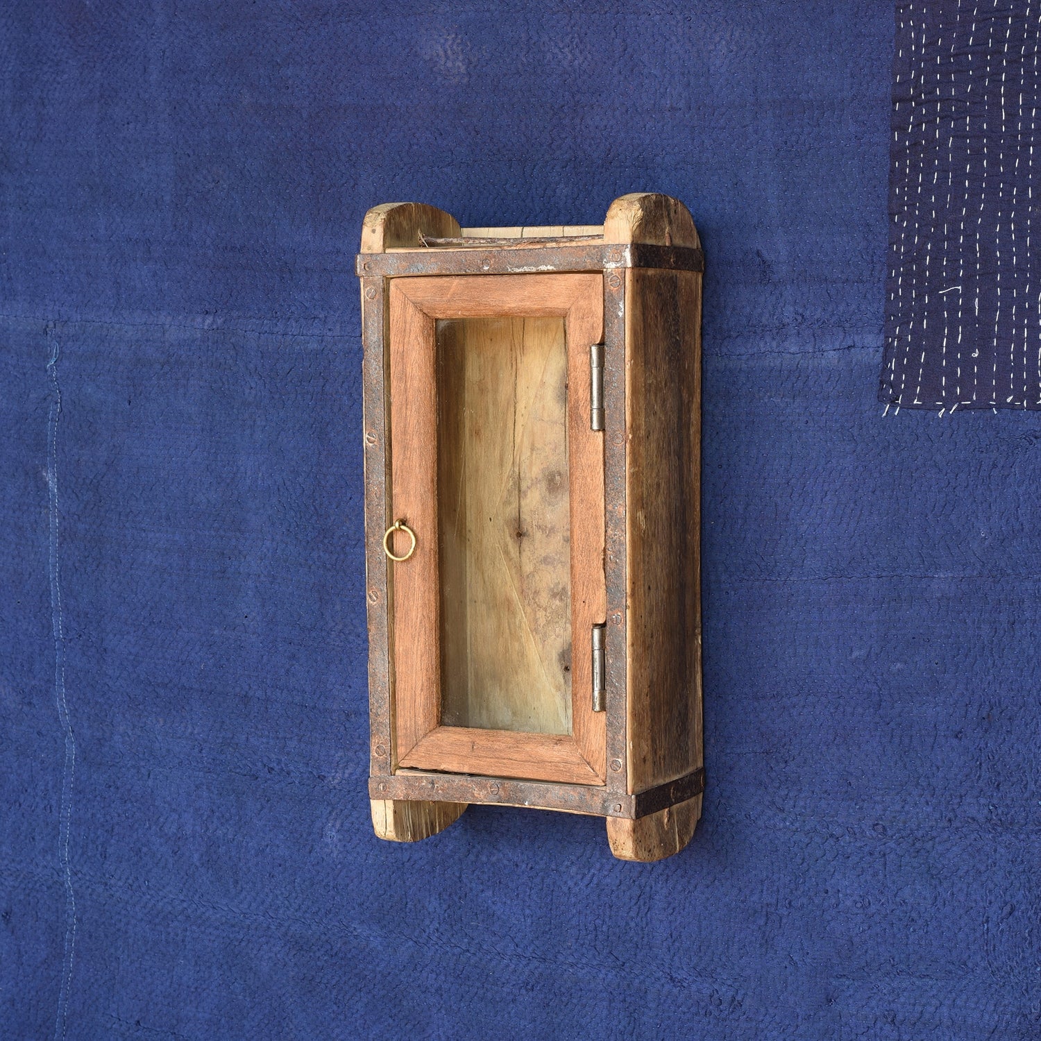 Indus Brick Mold - Cabinet with Glass Door Set Of 2 By HomArt - Image 7