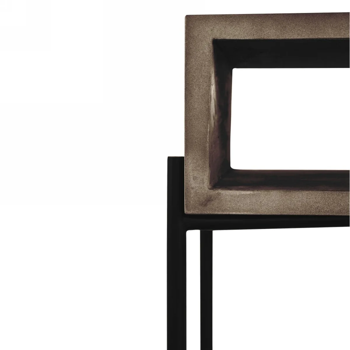 Industrial 45" Concrete And Metal Console Console Table By Homeroots - Image 5