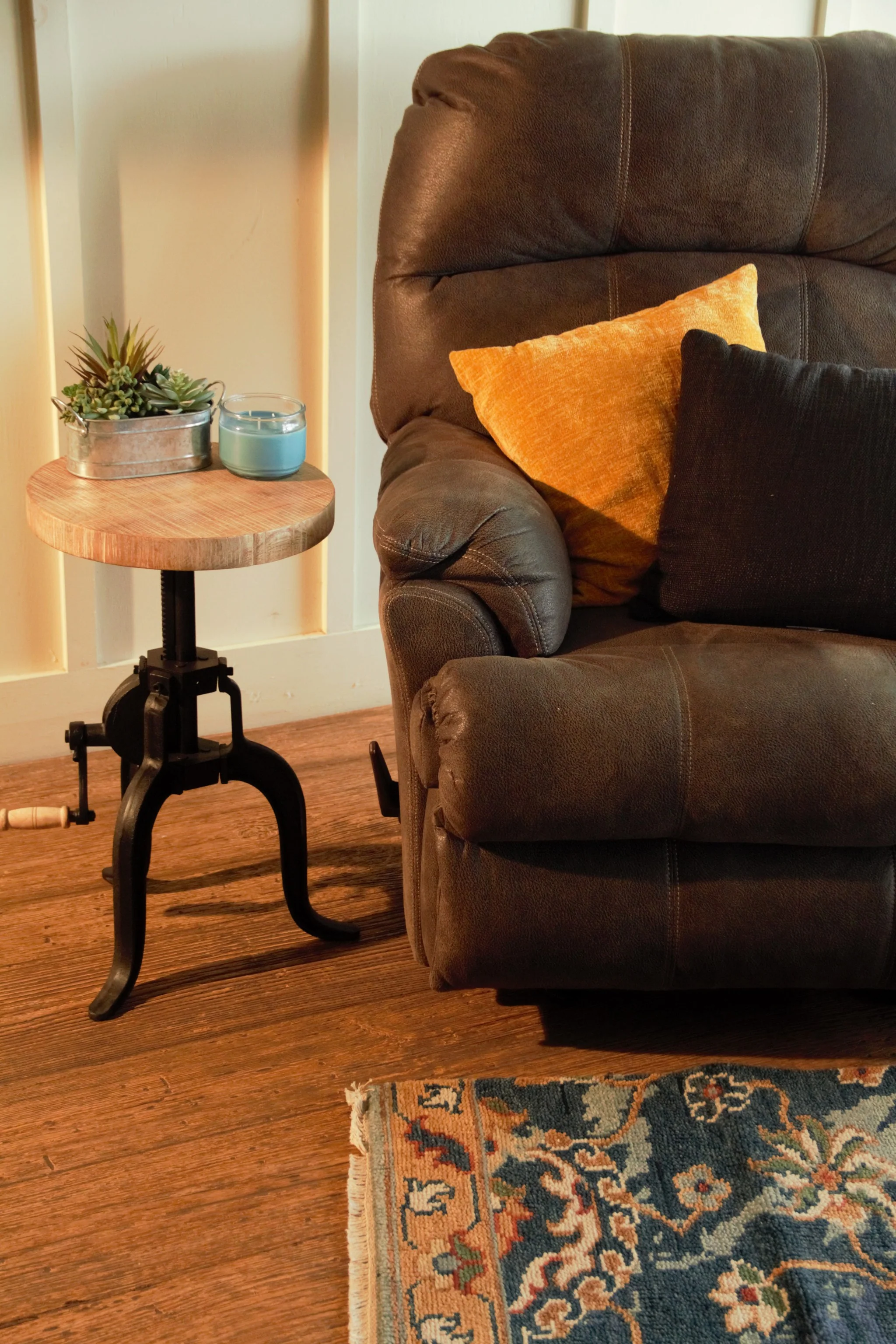 Industrial Adjustable Rustic Crank Stool By Homeroots - Image 5