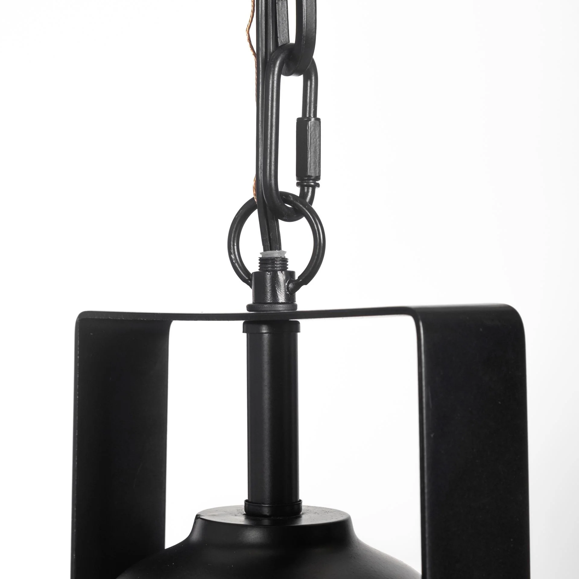 Industrial Black Metal Hanging Pendant Light By Homeroots - Image 4