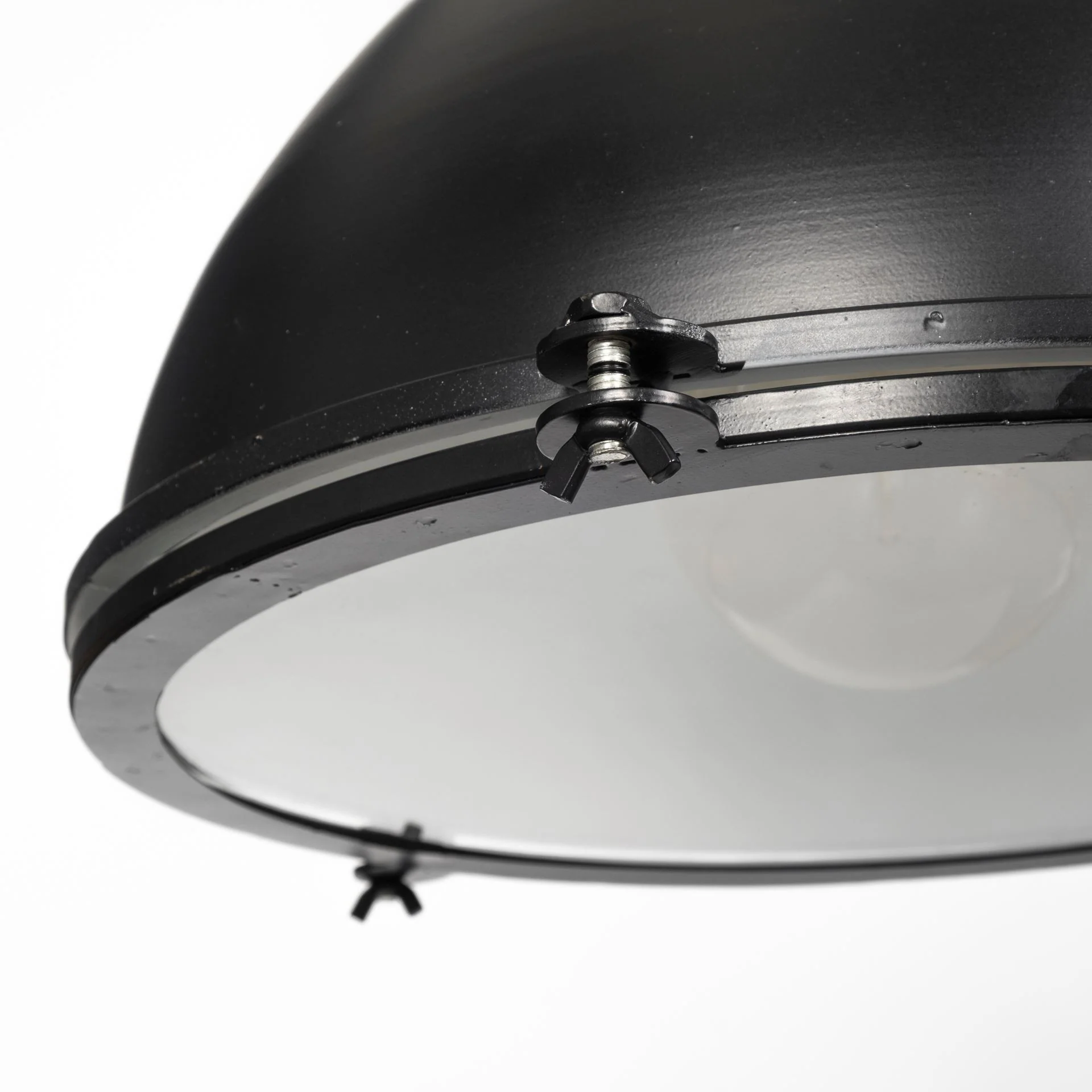 Industrial Black Metal Hanging Pendant Light By Homeroots - Image 6