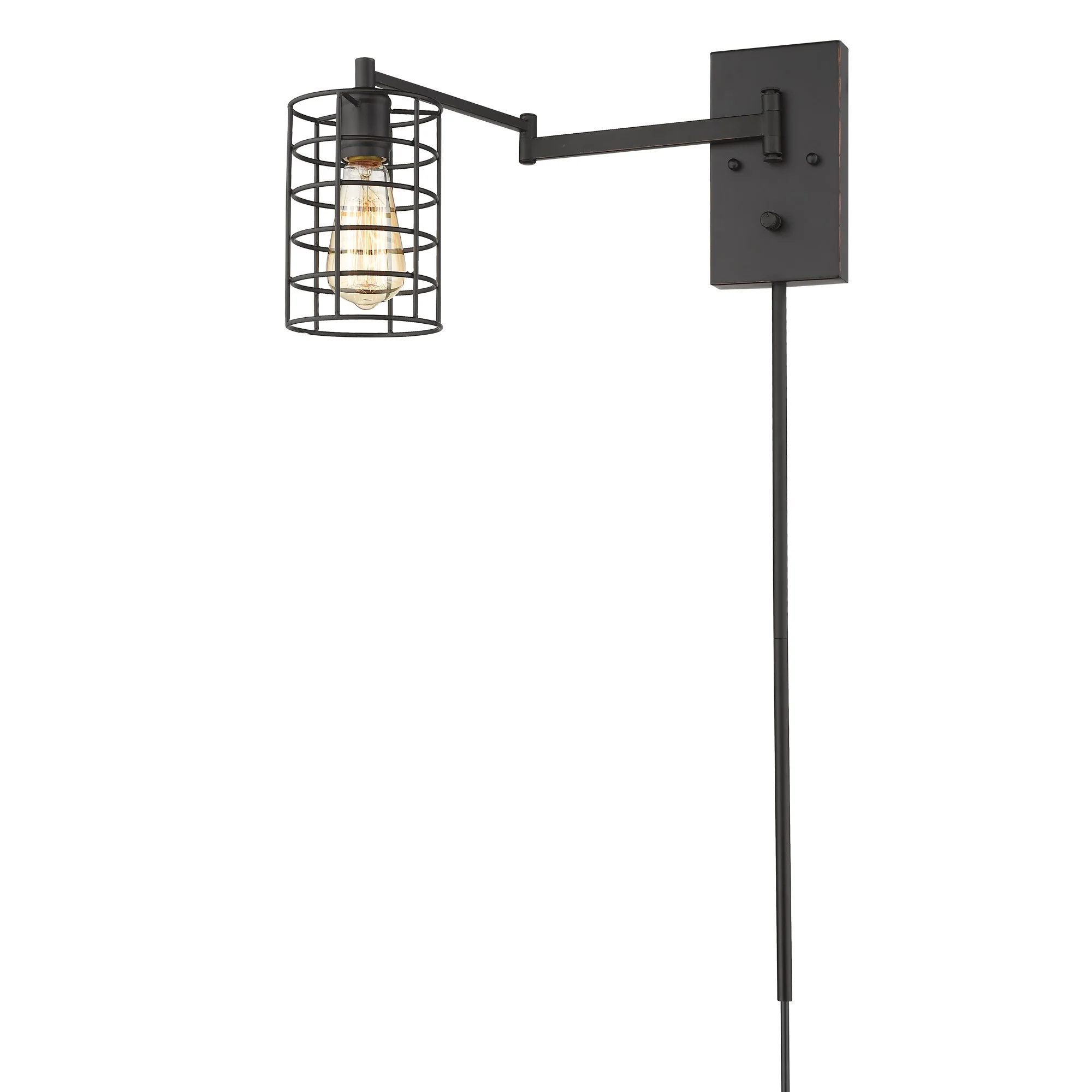 Industrial Bronze Metal Wall Sconce By Homeroots - Image 2