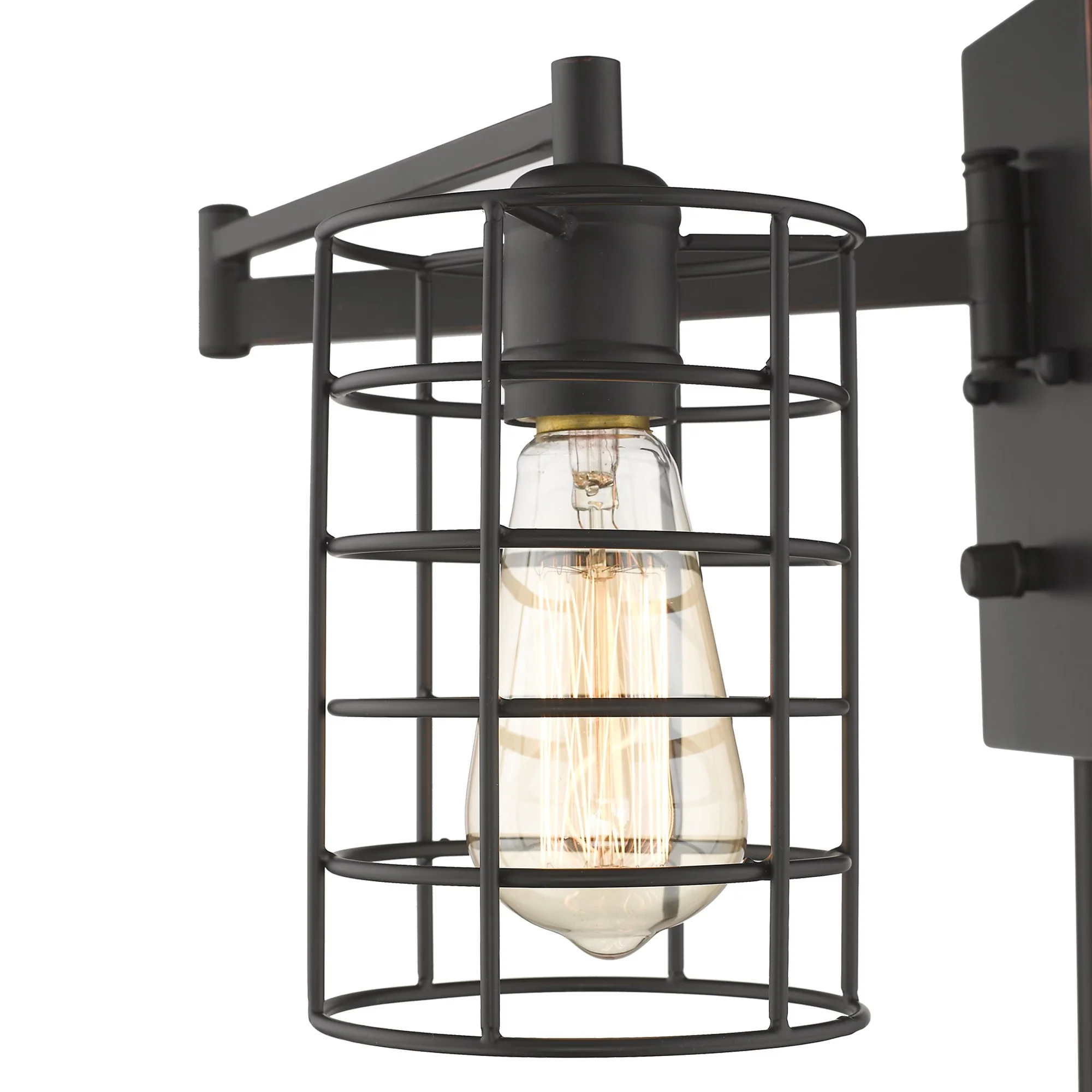 Industrial Bronze Metal Wall Sconce By Homeroots - Image 7