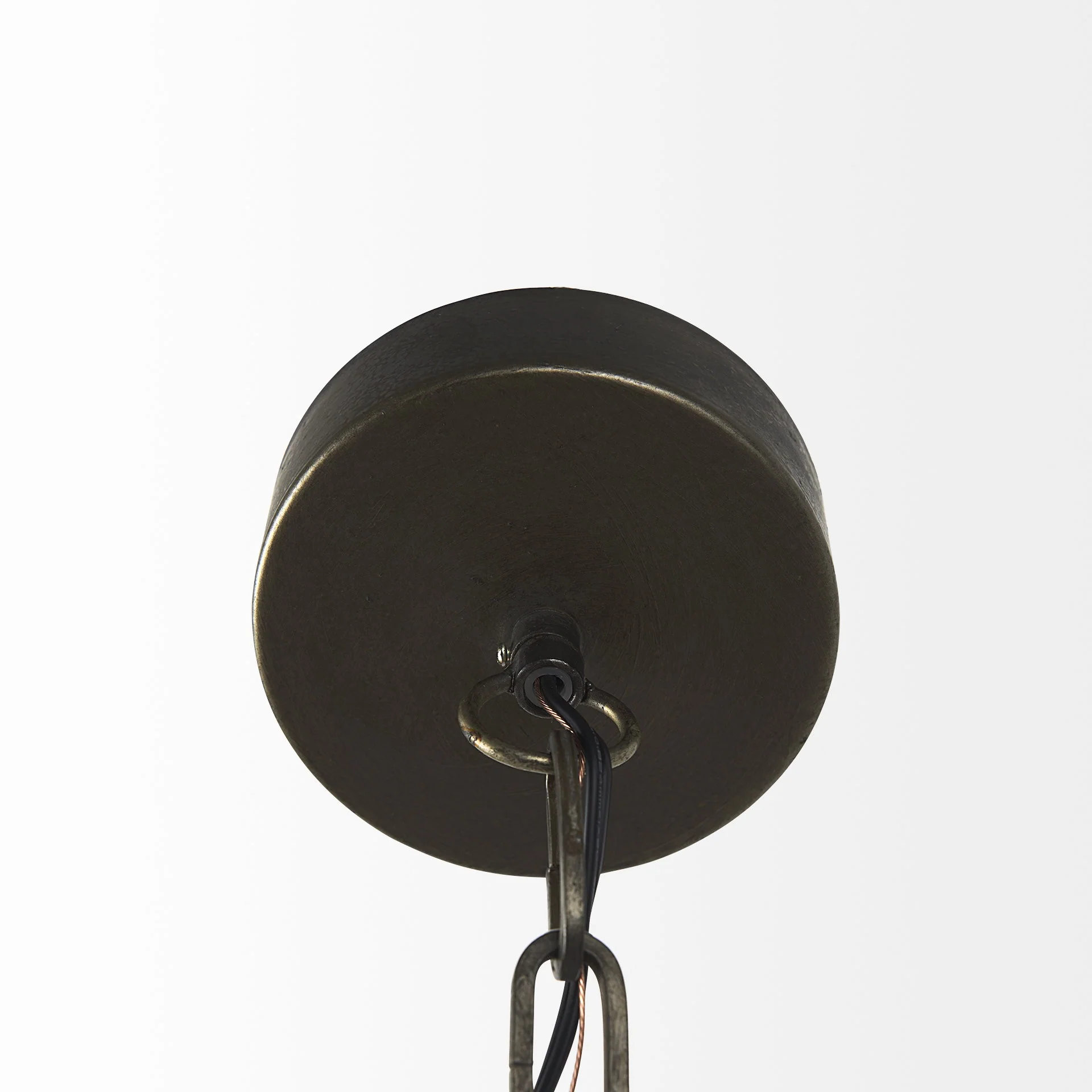 Industrial Caged Black Metal Hanging Light By Homeroots - Image 4