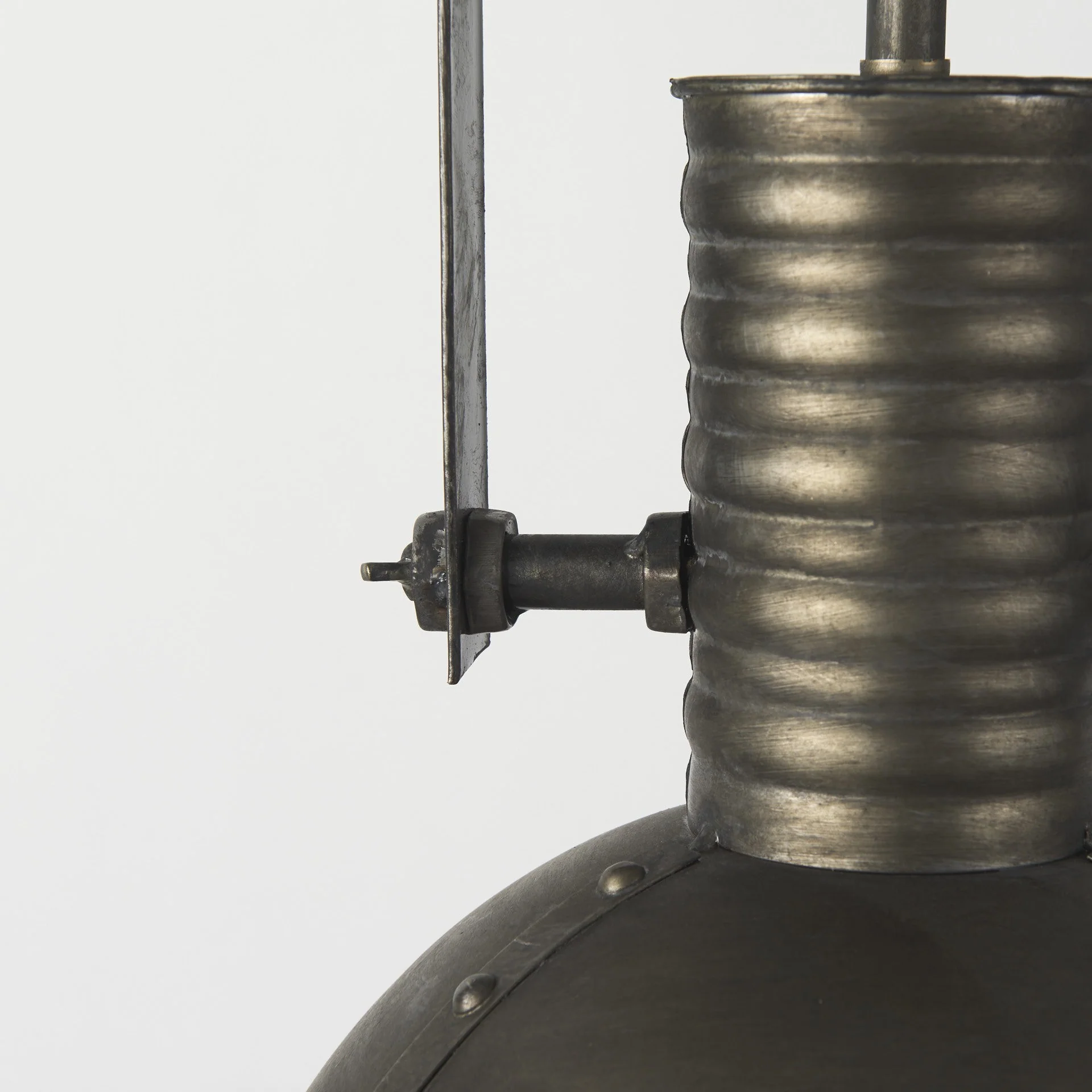 Industrial Caged Black Metal Hanging Light By Homeroots - Image 8