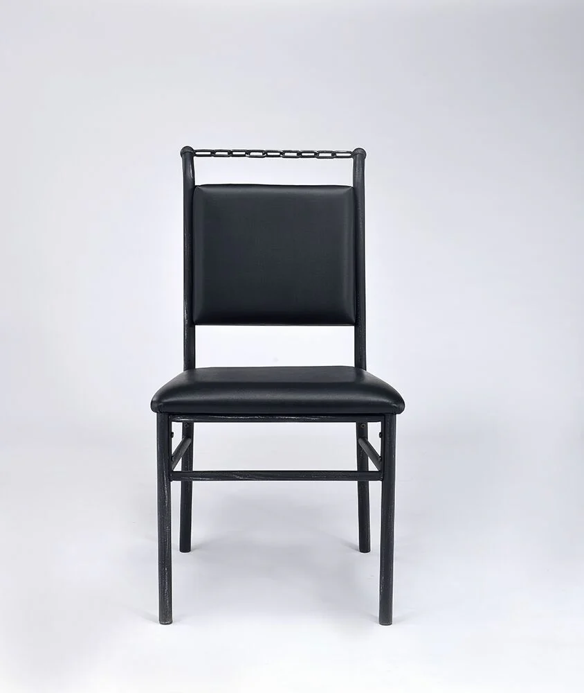Industrial Chain Upholstered Chair By Homeroots - Image 2