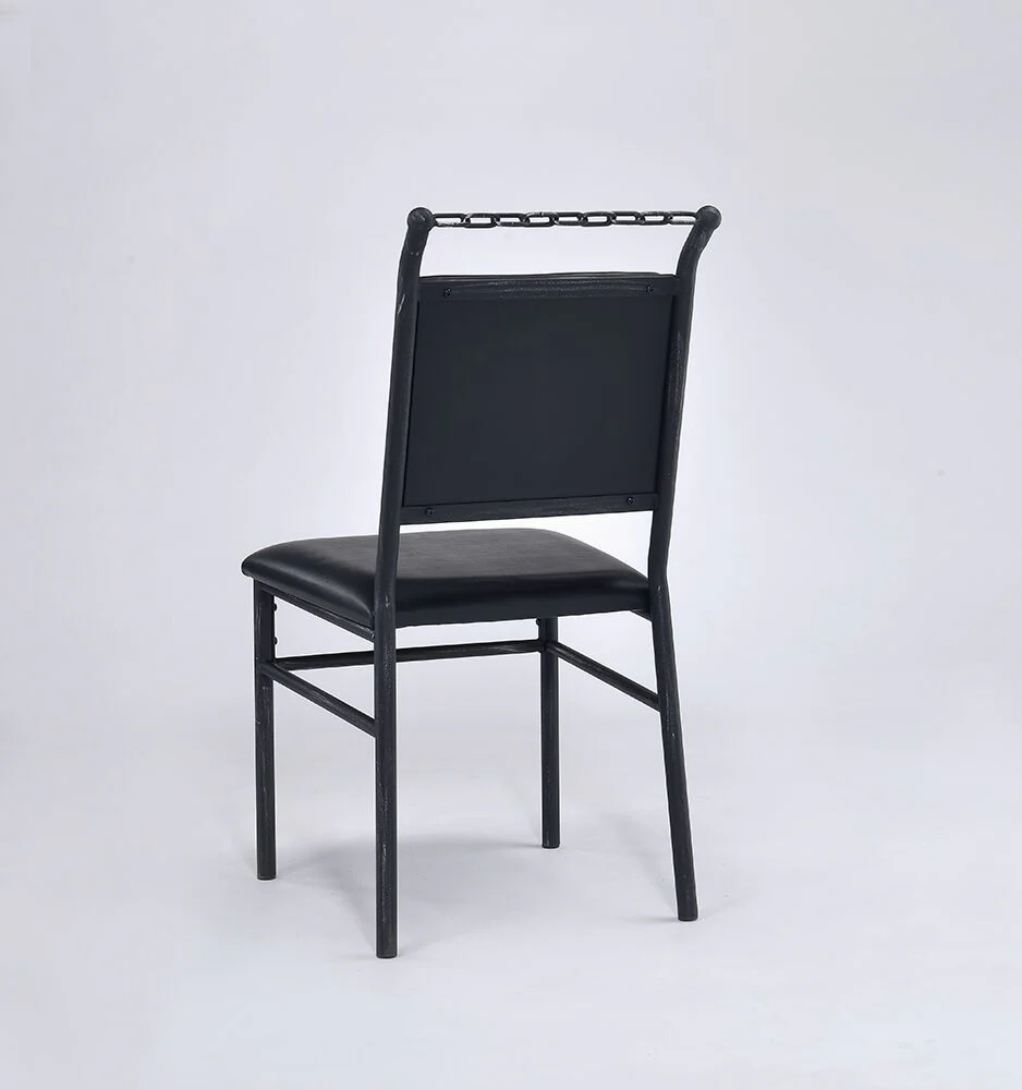 Industrial Chain Upholstered Chair By Homeroots - Image 4
