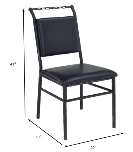 Industrial Chain Upholstered Chair By Homeroots - Image 6