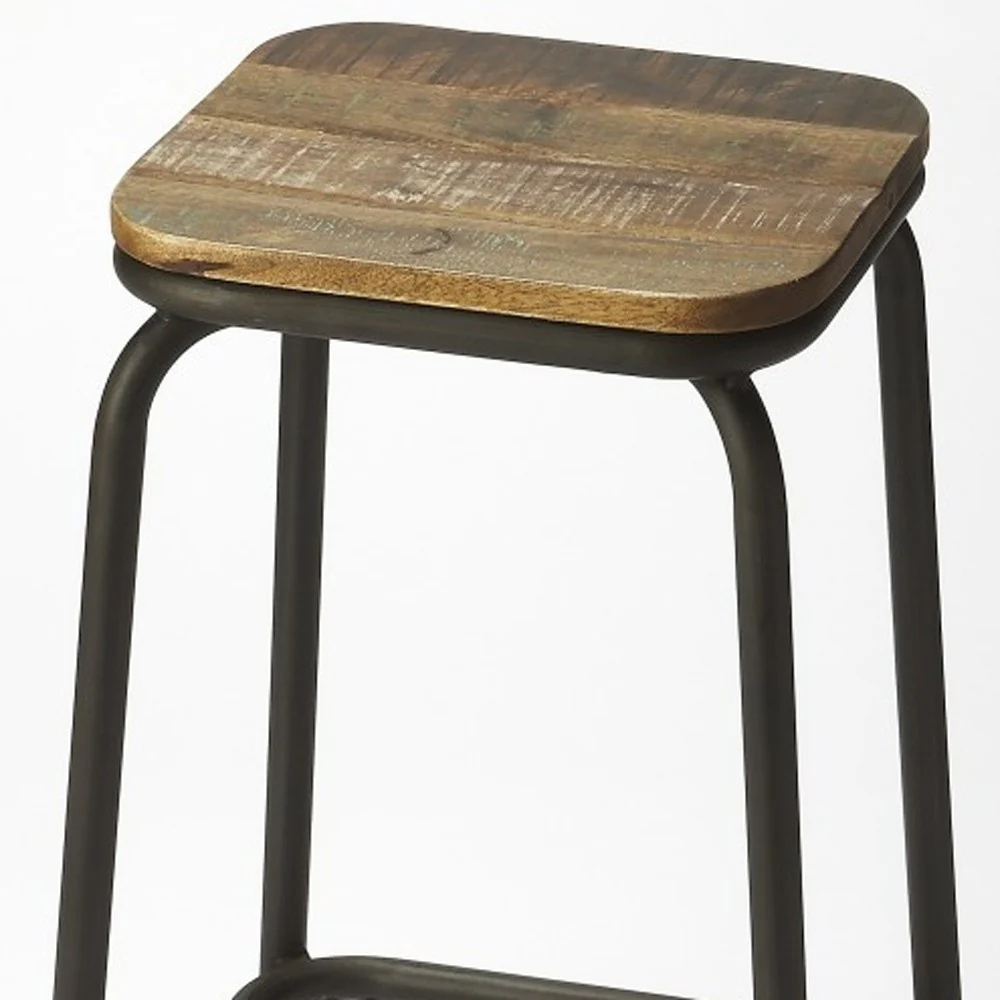 Industrial Chic Bar Stool By Homeroots - Image 3