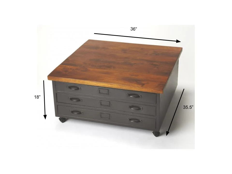 Industrial Chic Coffee Table By Homeroots - Image 2