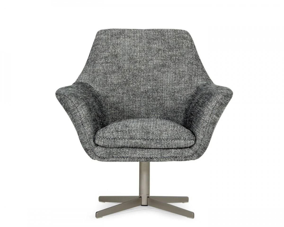 Industrial Dark Grey Chair With Metal Swivel By Homeroots - Image 2