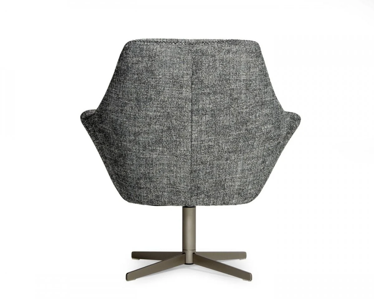 Industrial Dark Grey Chair With Metal Swivel By Homeroots - Image 4