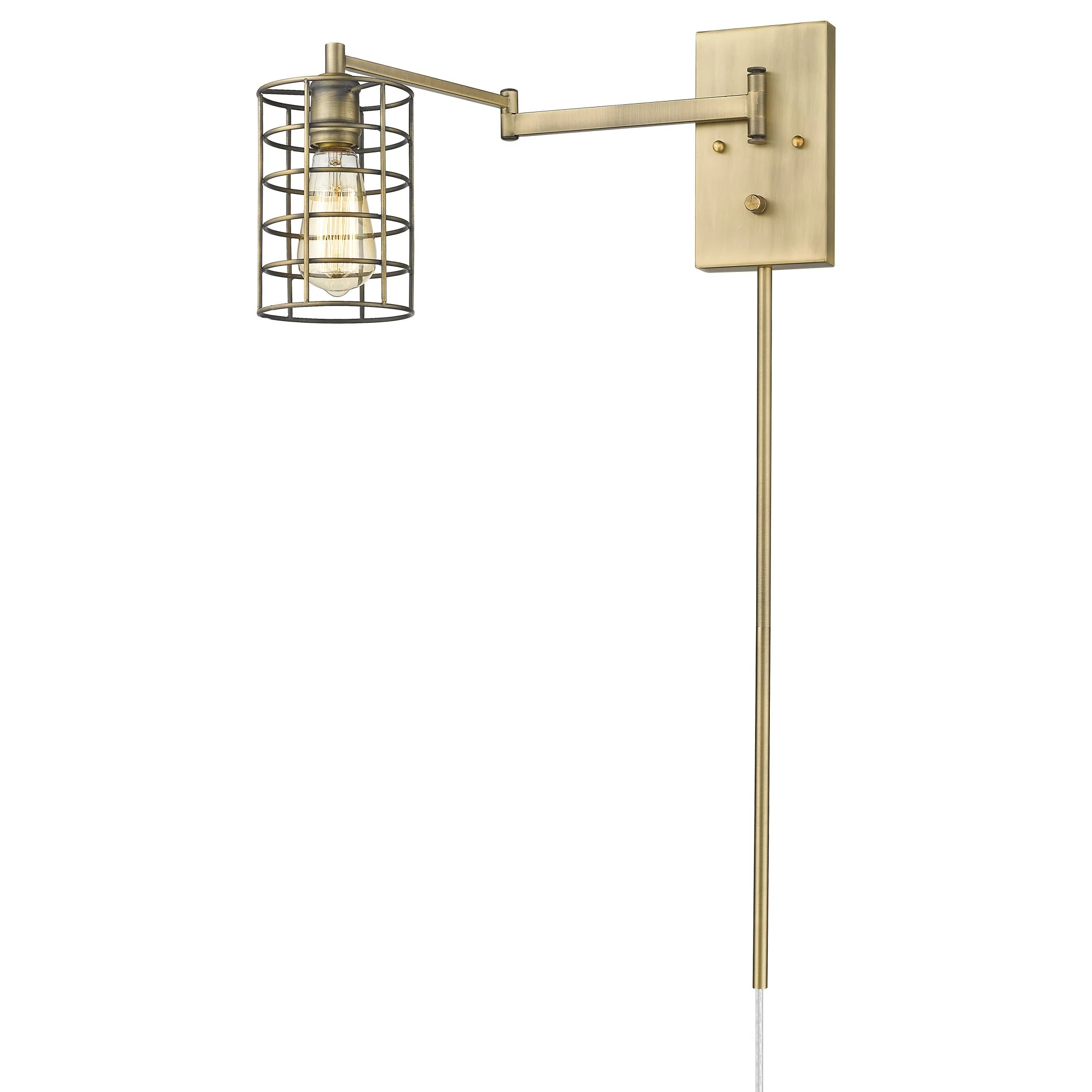 Industrial Gold Metal Wall Sconce By Homeroots - Image 2
