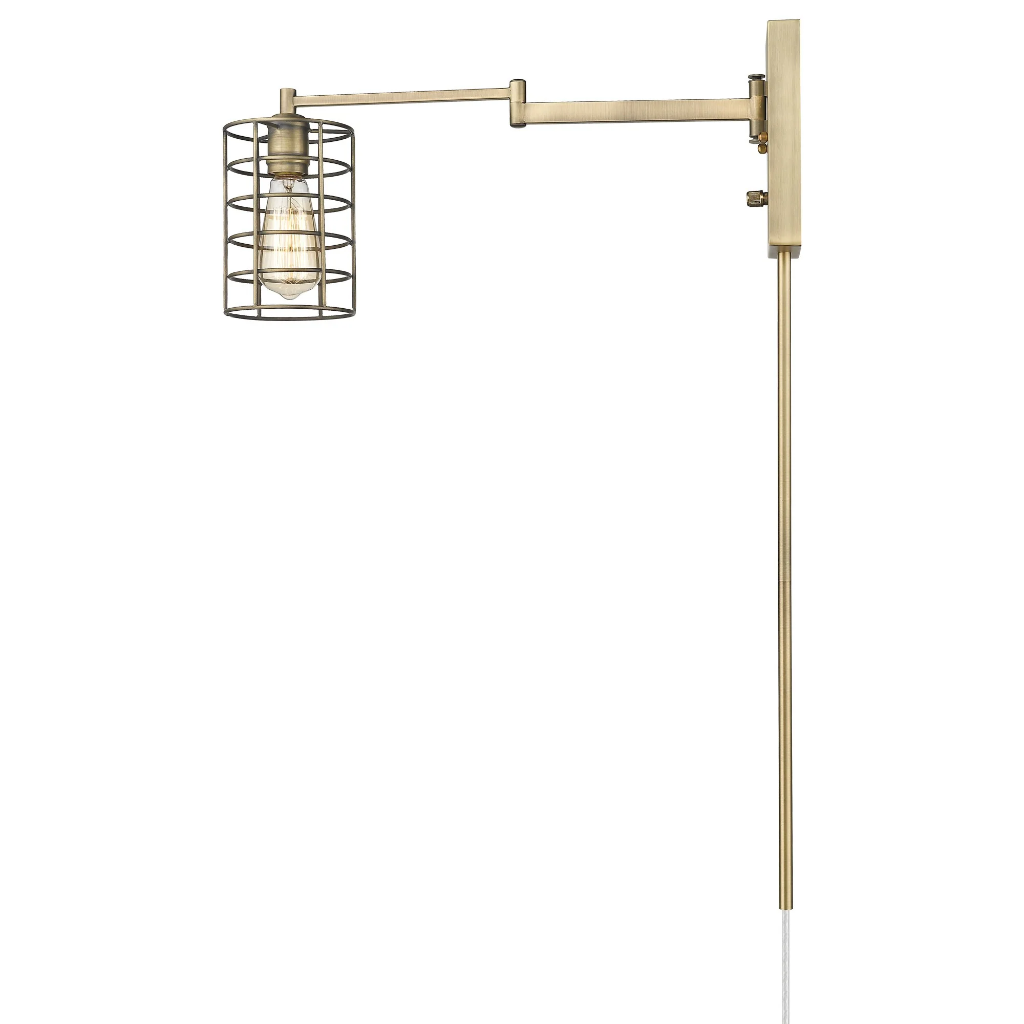 Industrial Gold Metal Wall Sconce By Homeroots - Image 5