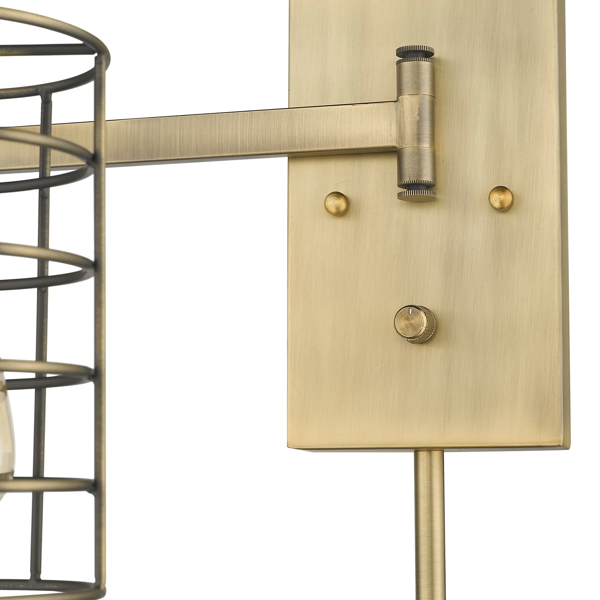 Industrial Gold Metal Wall Sconce By Homeroots - Image 6
