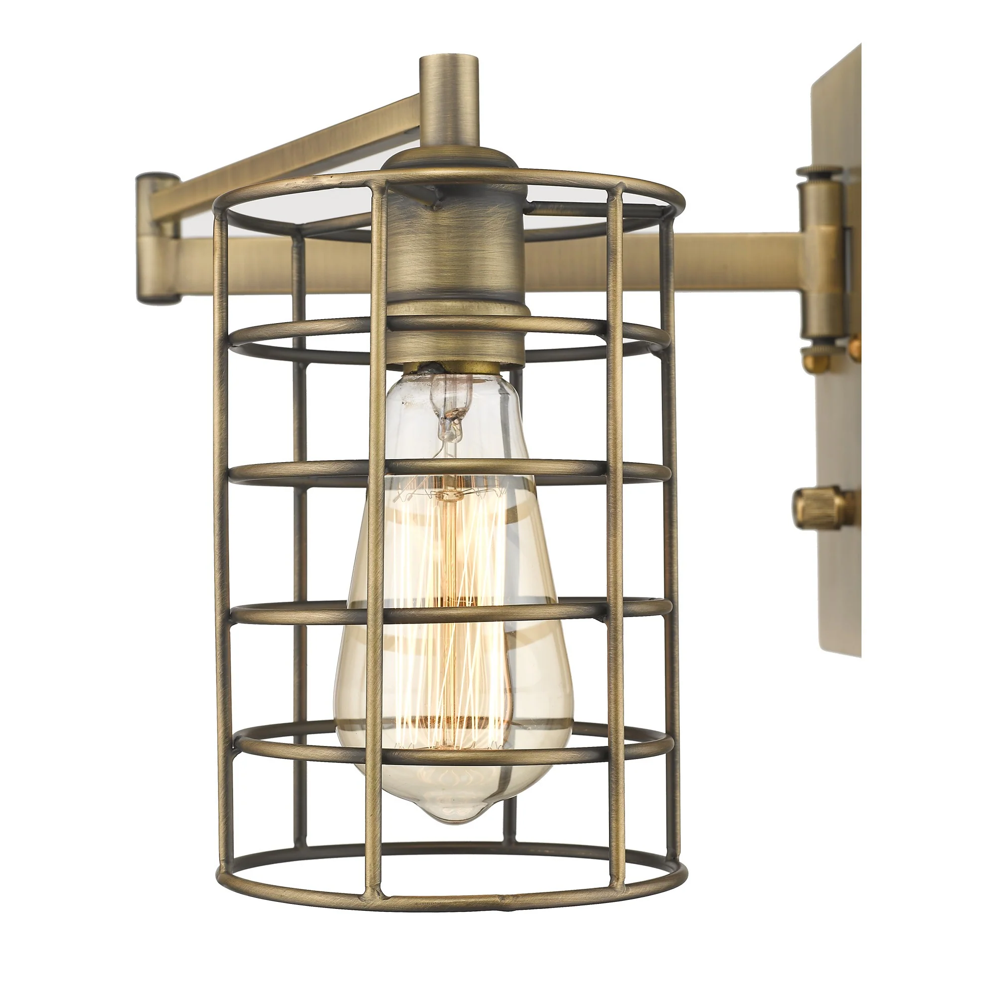 Industrial Gold Metal Wall Sconce By Homeroots - Image 7