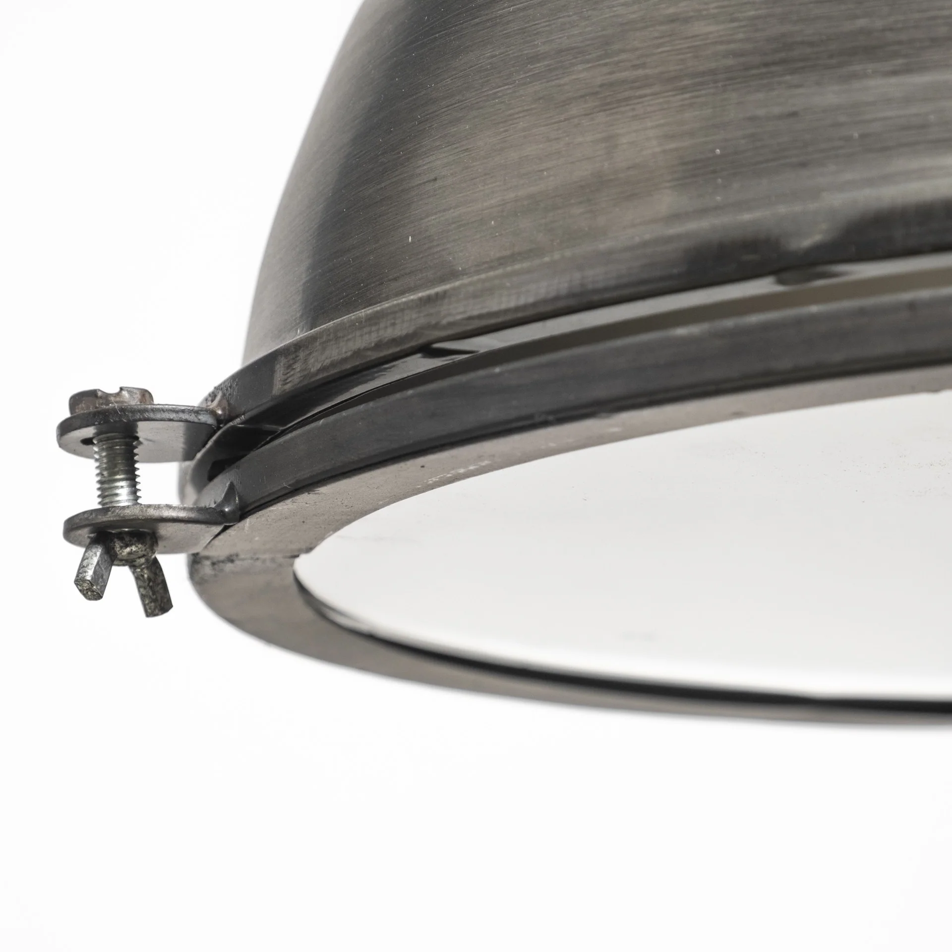 Industrial Gray Metal Hanging Pendant Light By Homeroots - Image 4