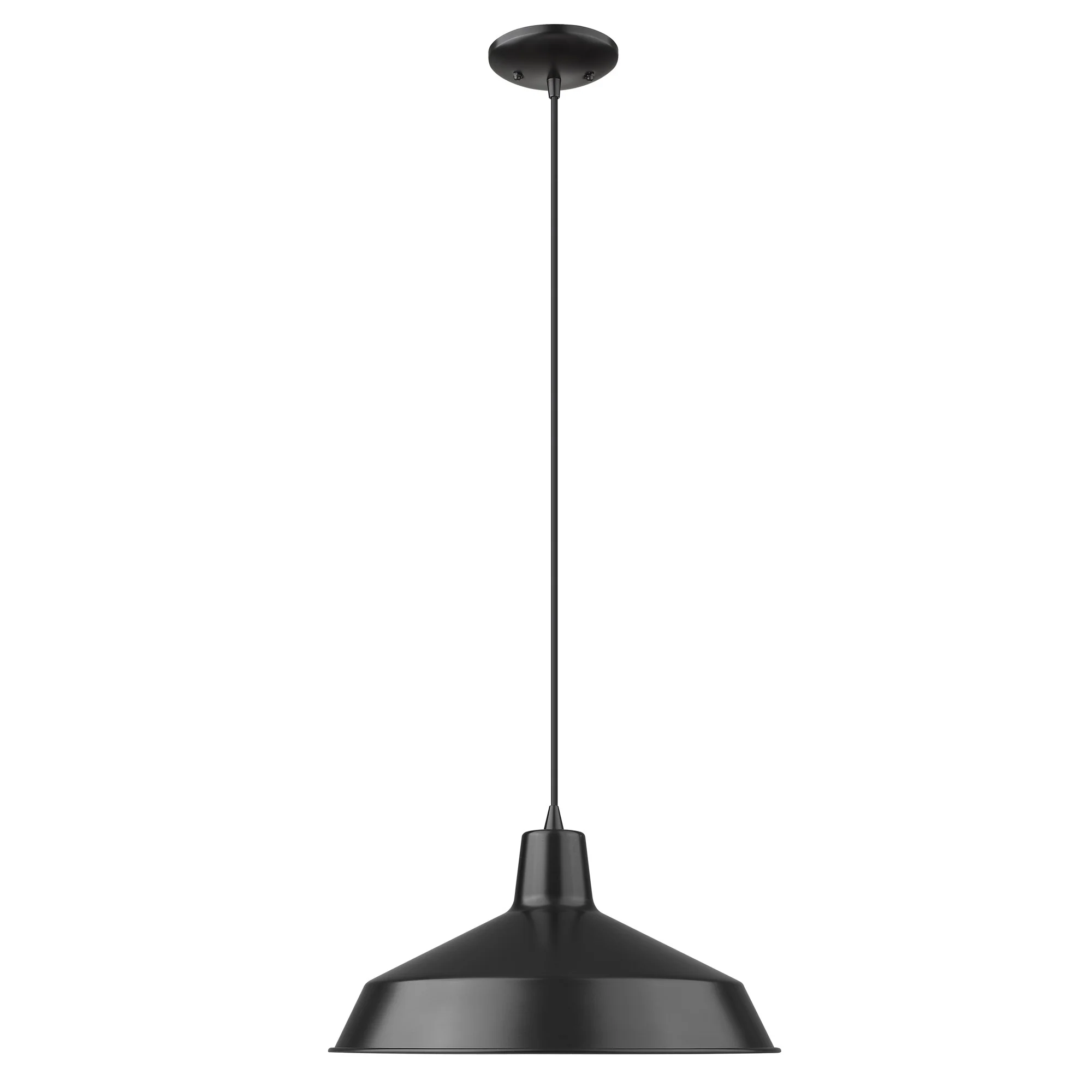 Industrial Matte Black Hanging Light By Homeroots - Image 3