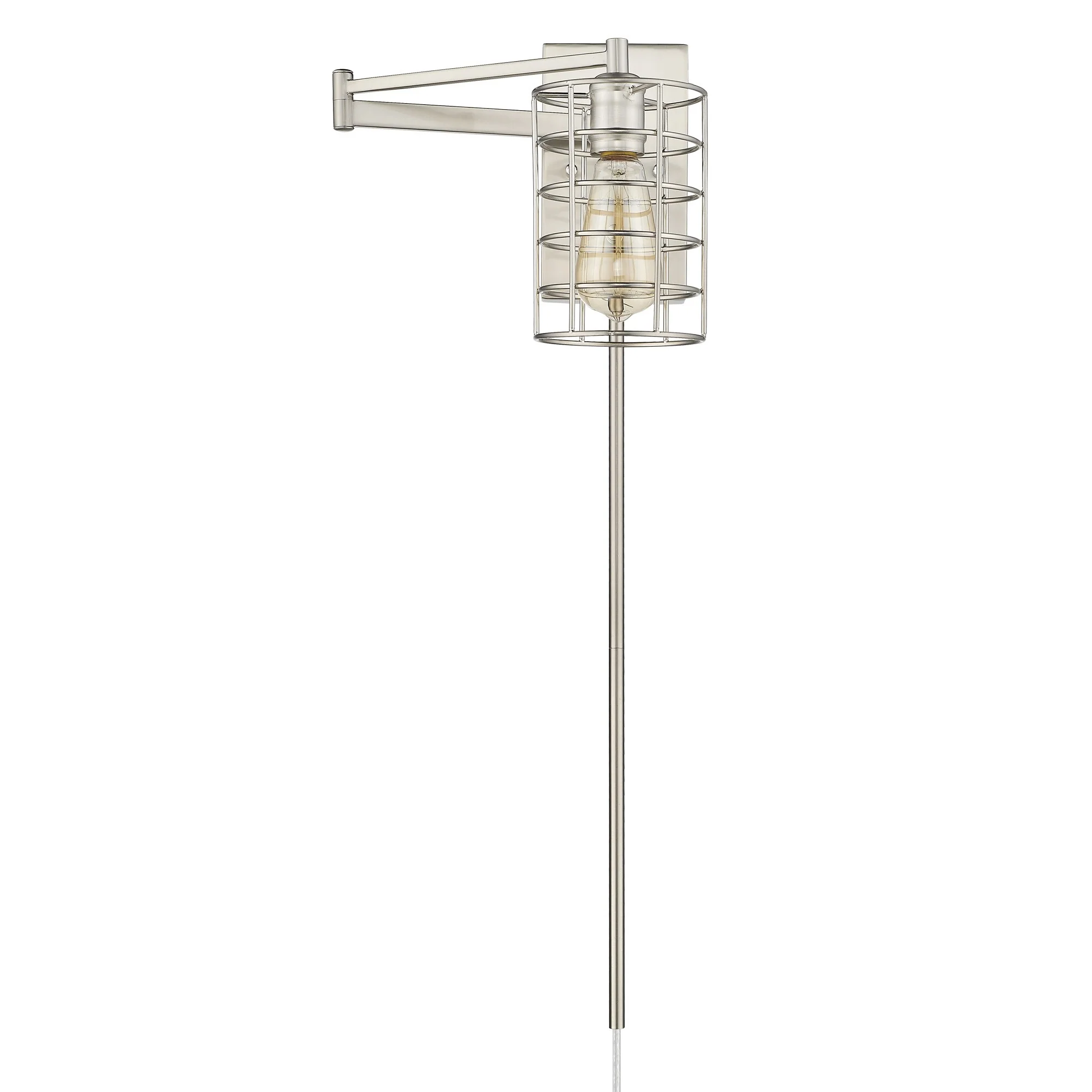 Industrial Silver Metal Wall Sconce By Homeroots - Image 3