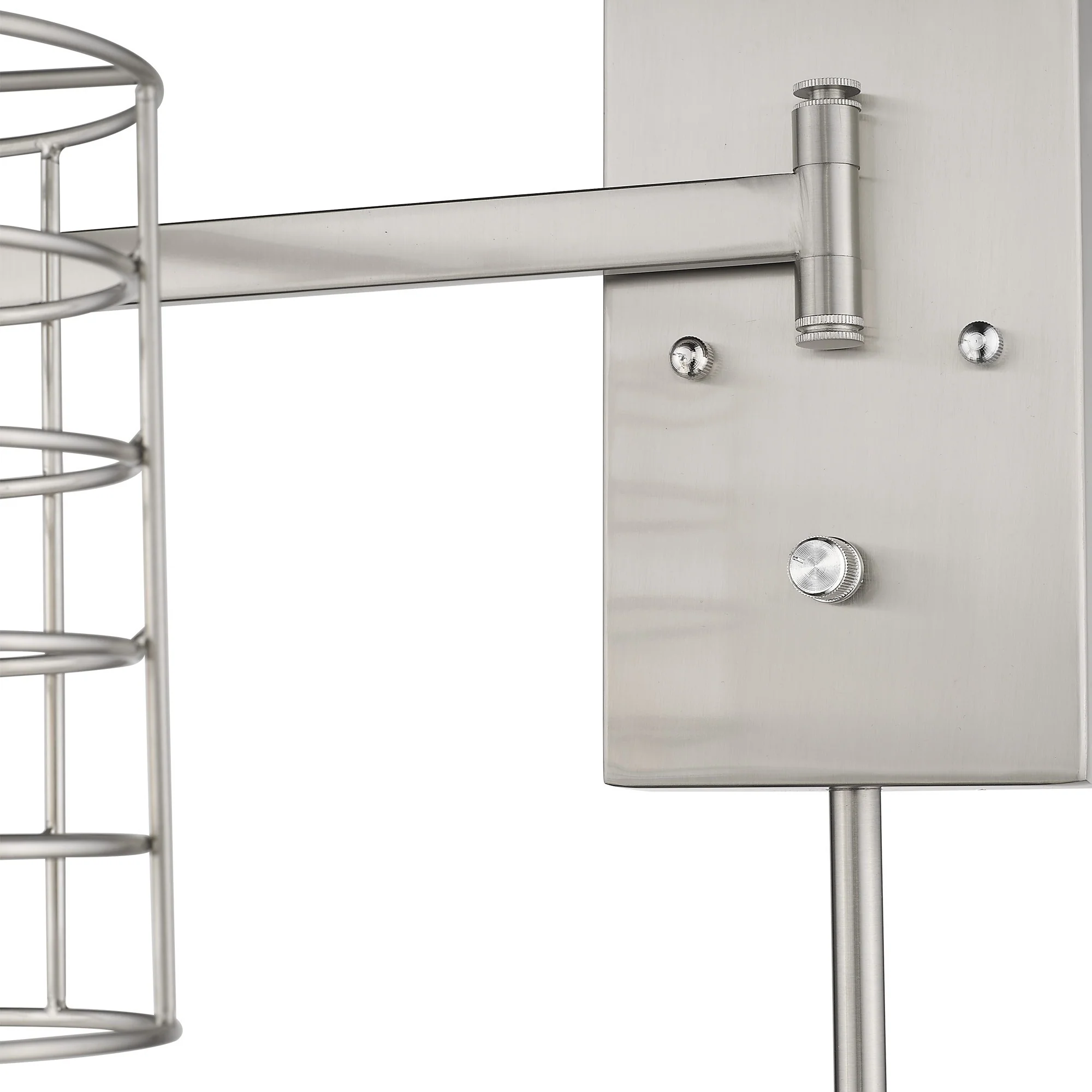Industrial Silver Metal Wall Sconce By Homeroots - Image 6